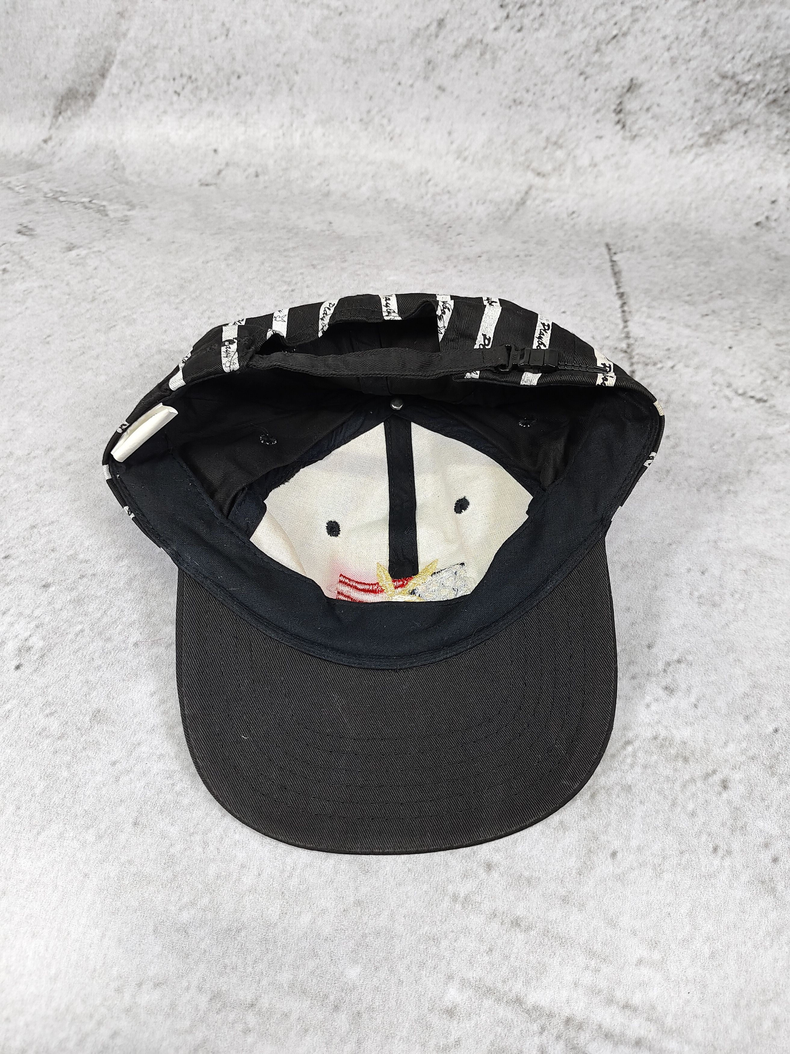 Playboy 2000s Playboy- Embroidered Bunny USA Flag Logo Stripe Cap Size ONE SIZE - 5 Thumbnail