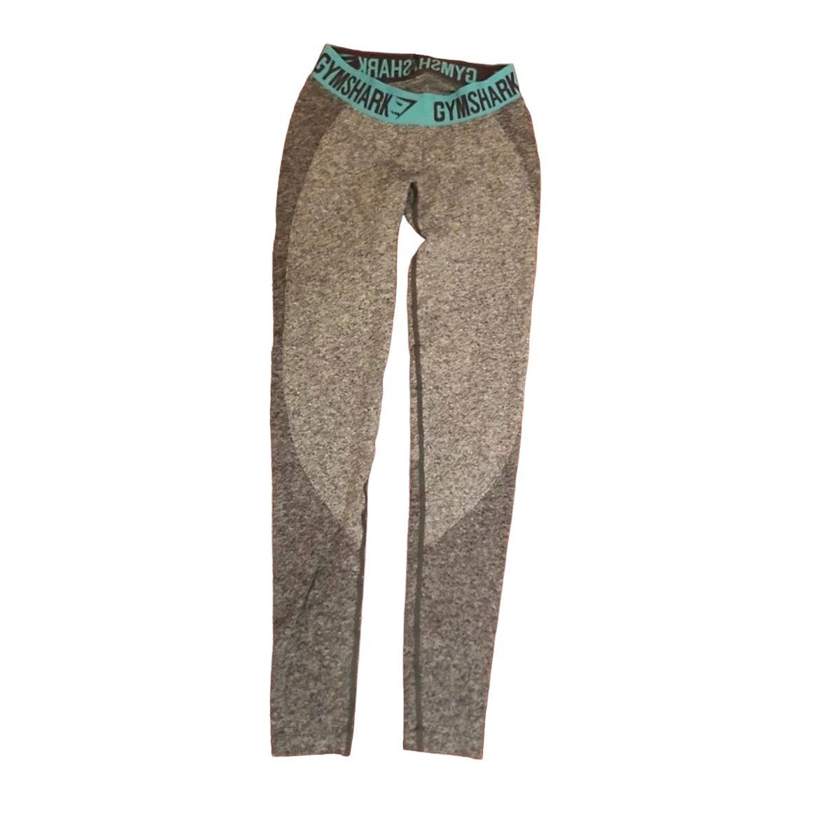 Gymshark Flex Leggings in Charcoal Marl/Dusky Teal SZ Small