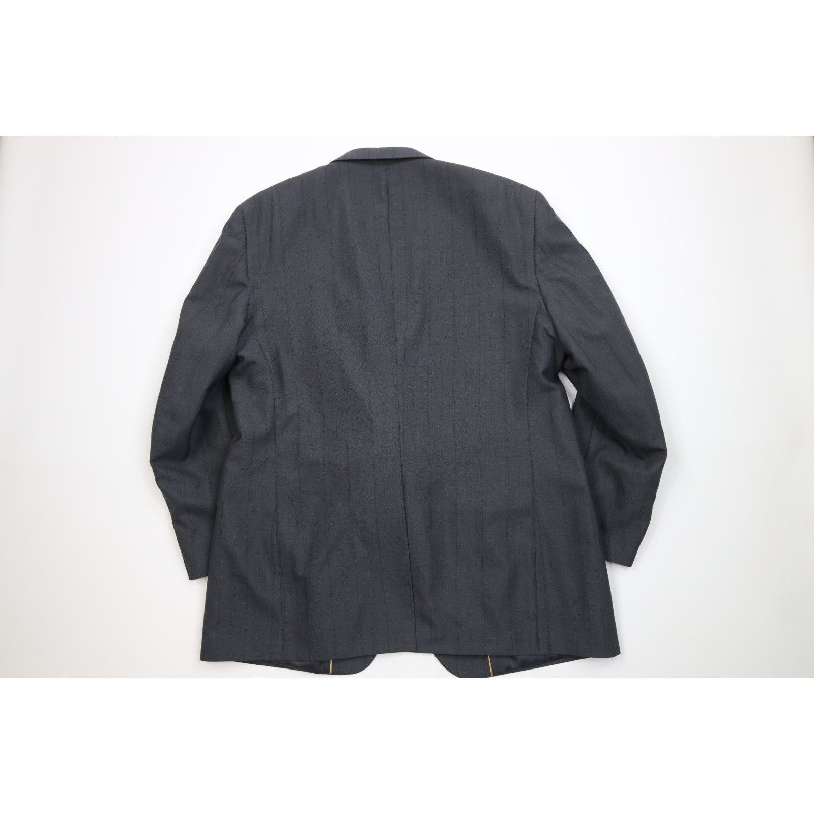 Vintage Vintage 90s Streetwear 2 Piece Wool Striped Suit Wedding Size 48R - 8 Thumbnail