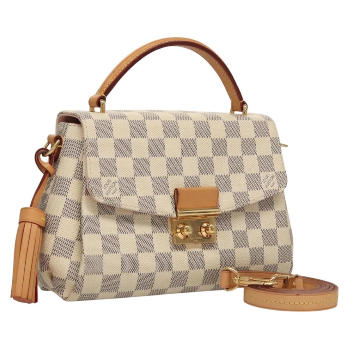 LOUIS VUITTON Damier Azur Croisette Hand Bag N41581