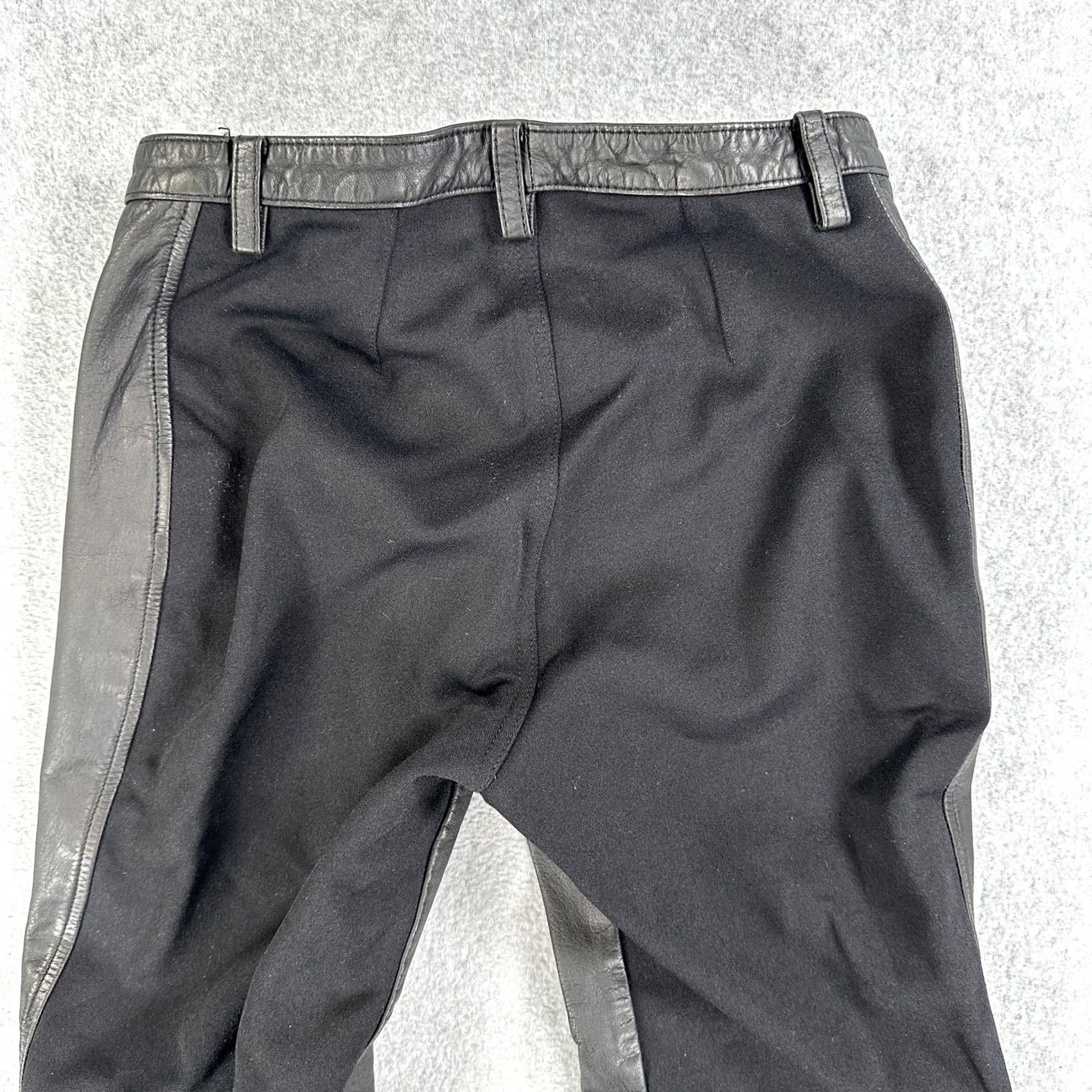 Harley Davidson VINTAGE Harley-Davidson Leather Nylon Pants Womens 30/2 Black Lined Stretch Biker Riding Size 30" / US 8 / IT 44 - 5 Thumbnail
