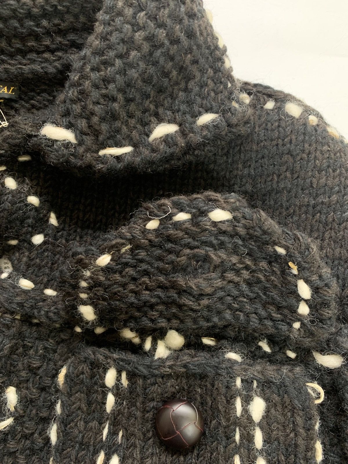Kapital Wool Hand Knit Cowichan G-Jacket Black Size US L / EU 52-54 / 3 - 7 Thumbnail