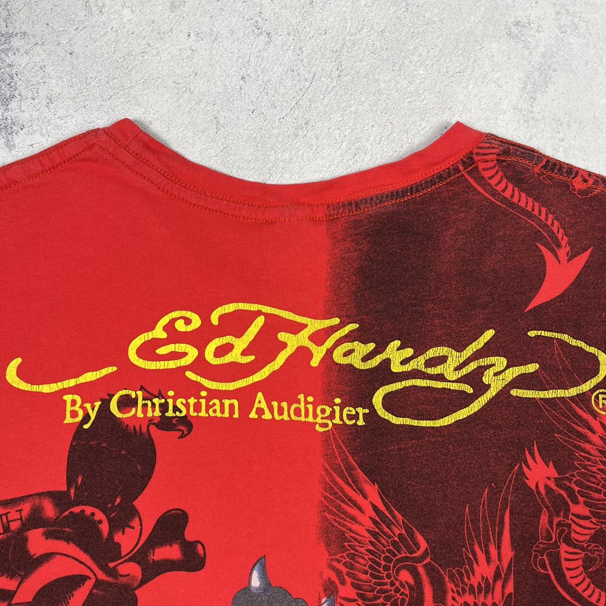 Ed Hardy Vintage Ed Hardy Demons y2k Tattoo tee 90’s Size L / US 10 / IT 46 - 18 Thumbnail