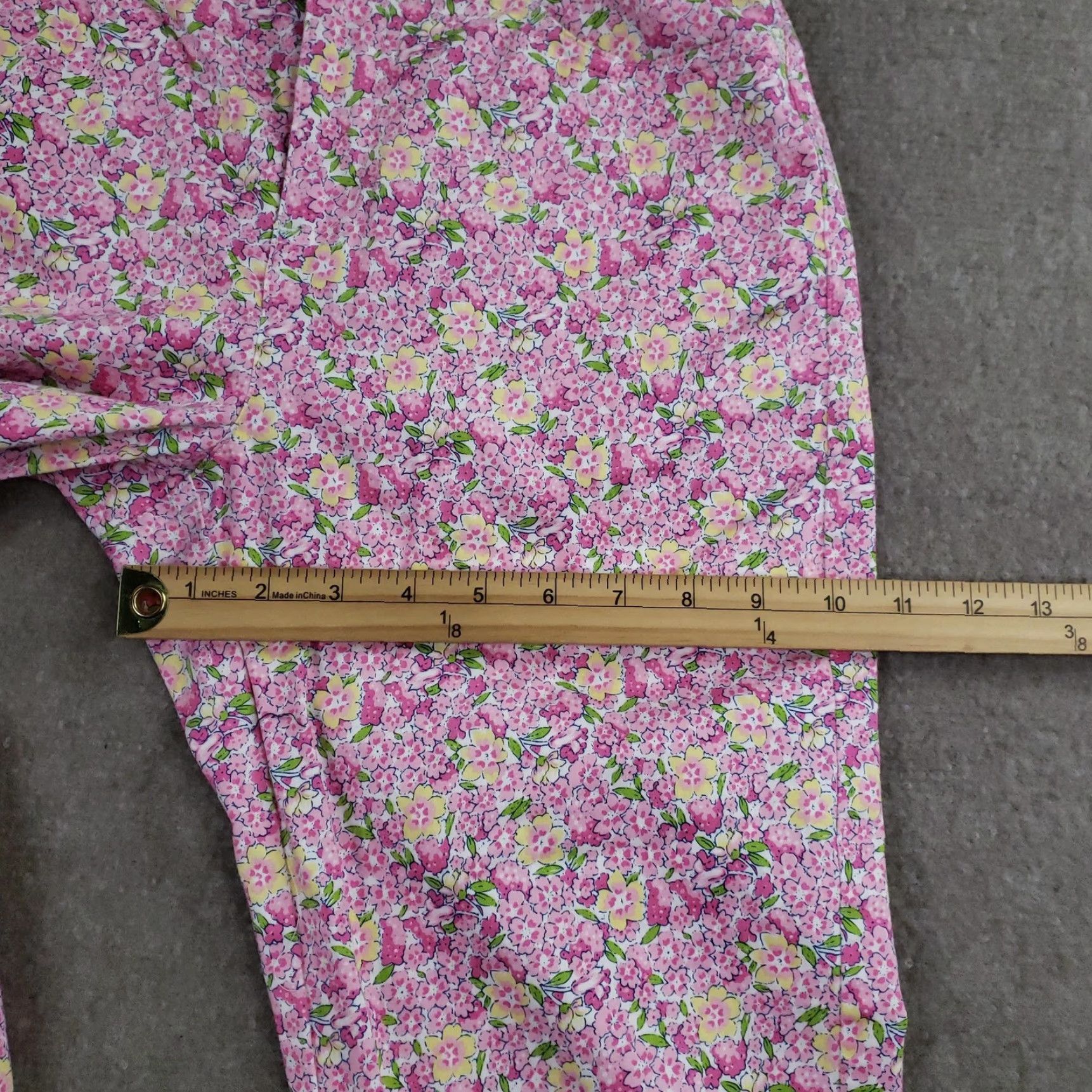 Ralph Lauren VINTAGE Lauren Ralph Lauren Pants Women 4P Pink Floral Stretch Petite Flat Front Pants Womens Size 27" / US 4 / IT 40 - 5 Thumbnail