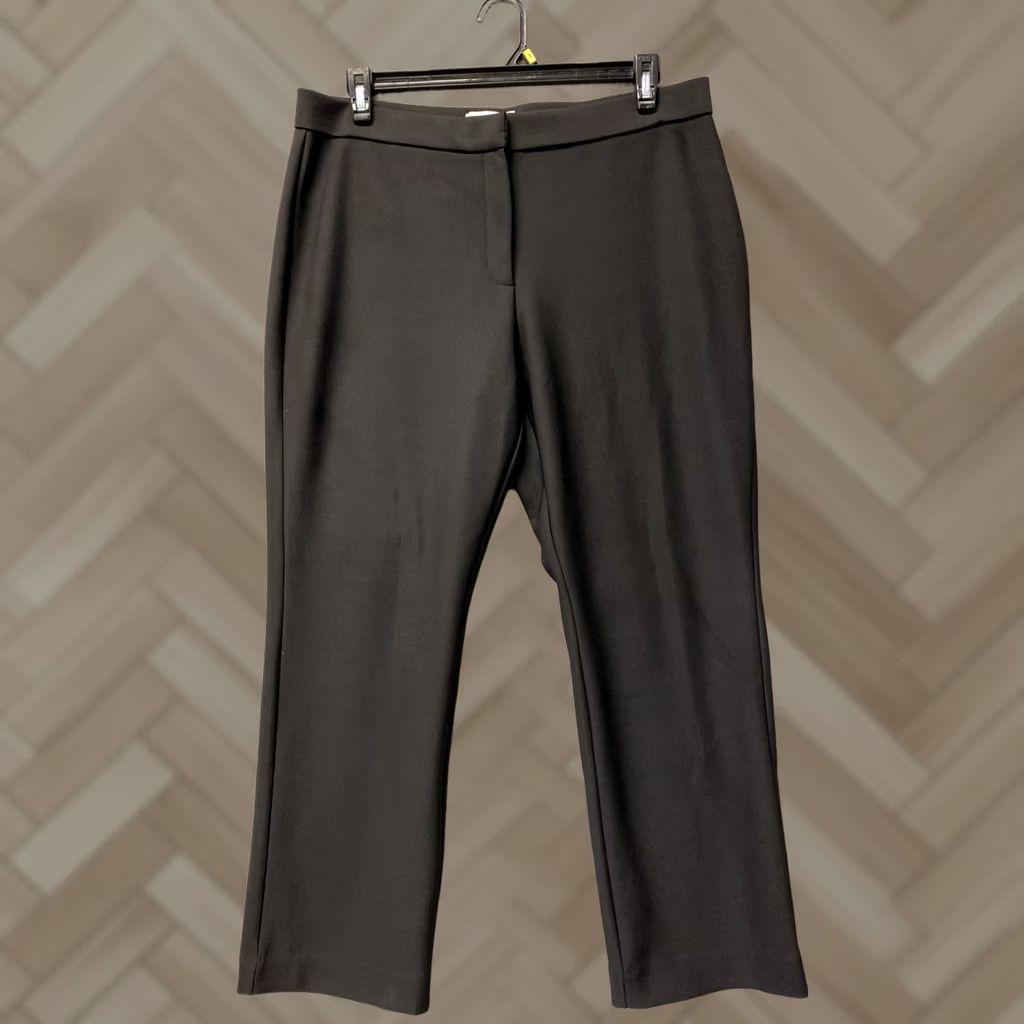 Nordstrom Nordstrom Rack Black Dress Pants Women XL Bootcut Pockets Flat Front Mid Rise Polyester Viscose Stretch Zip Dress Pants Size 40" / US 18 - 1 Thumbnail