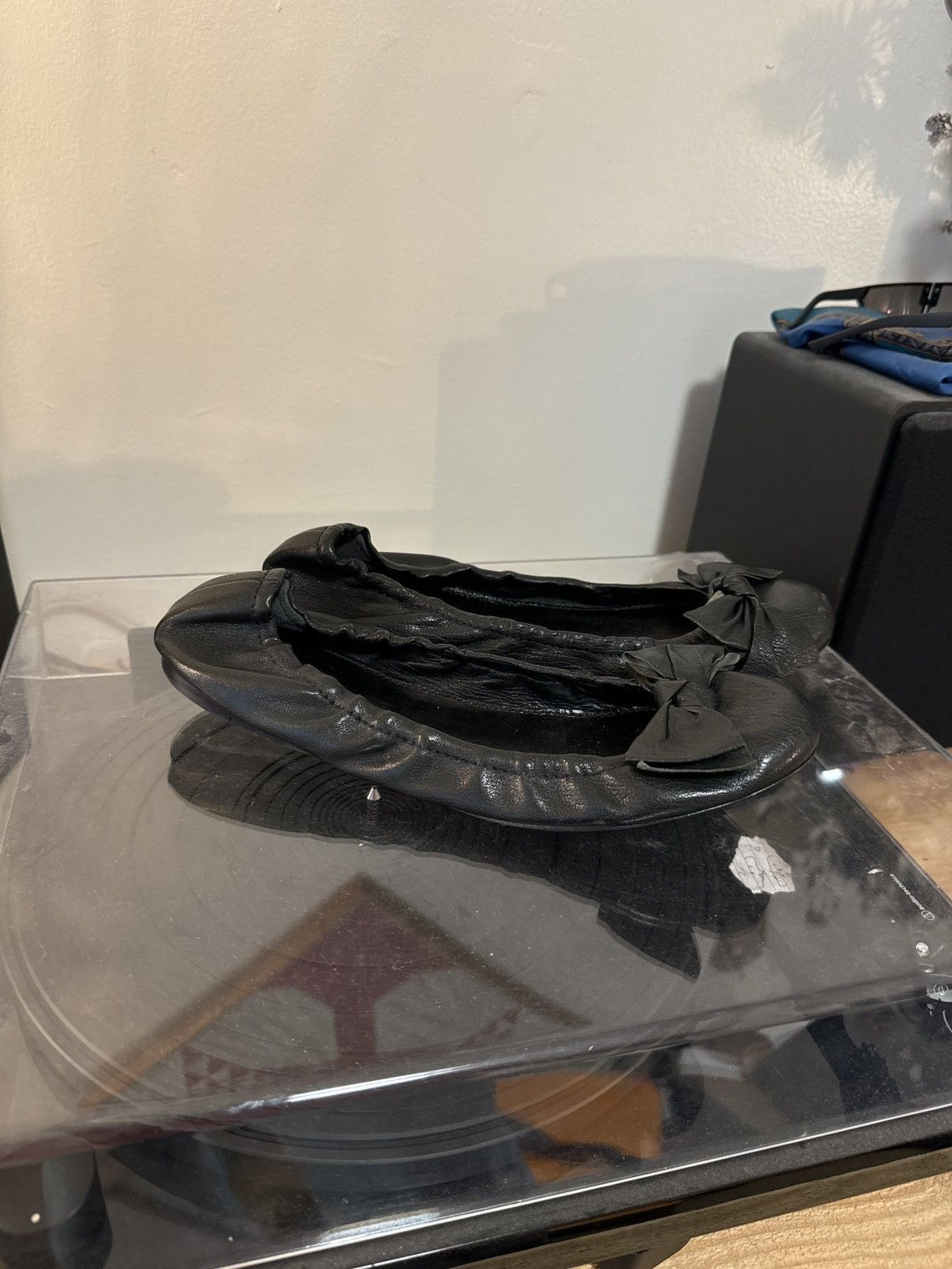 Miu Miu Vintage Black Miu Miu Scrunch Ballet Flat Size US 10 / IT 40 - 1 Thumbnail
