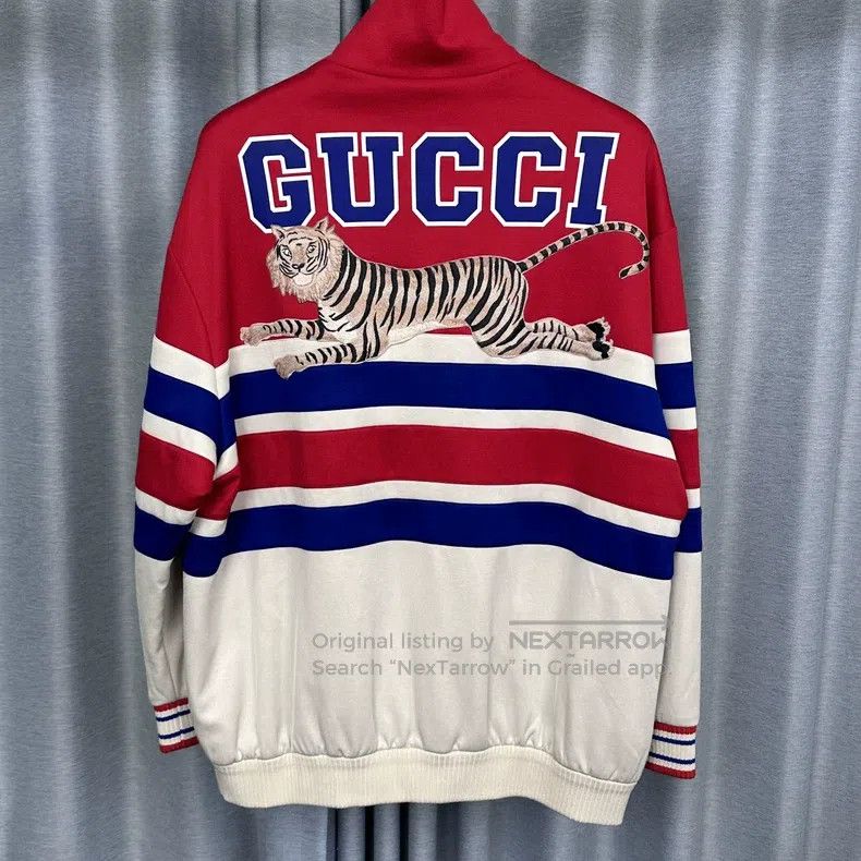 Gucci Gucci Tiger embroidered half-zip jacket Size US L / EU 52-54 / 3 - 2 Thumbnail