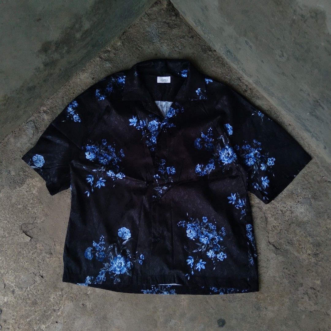 image of Jun Takahashi x Yohji Yamamoto Black Flower Shirt, Men's (Size XL)