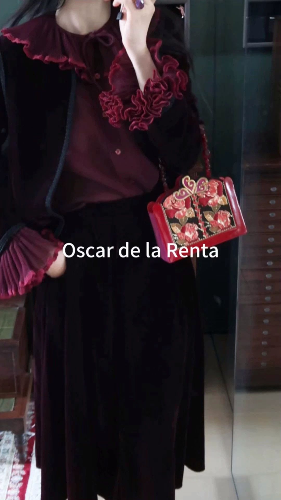 Oscar De La Renta Oscar de la Renta Vintage Grape Purple Velvet 3pc Set Size M / US 6-8 / IT 42-44 - 1 Thumbnail