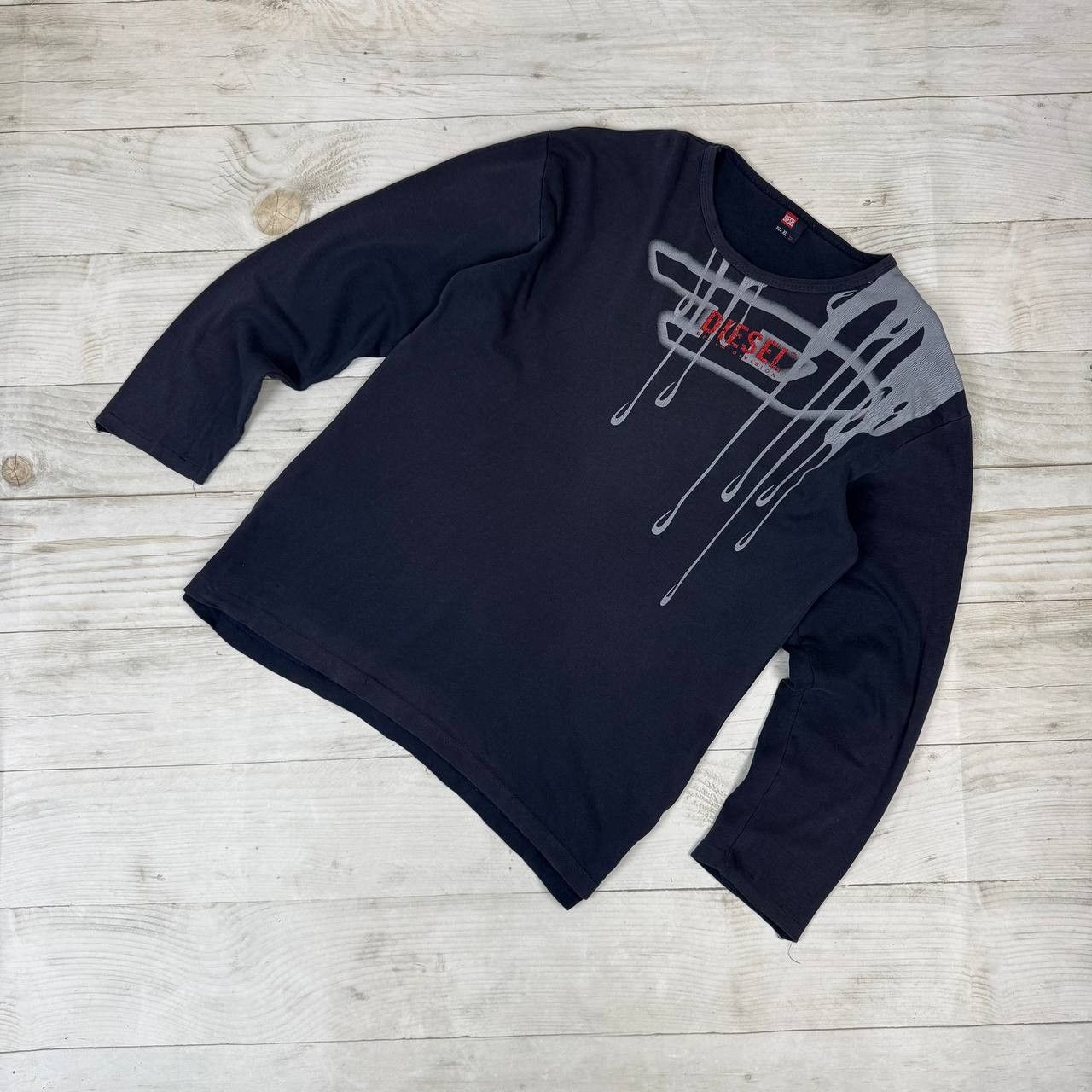 Diesel Vintage Diesel Long Sleeve T-Shirt Big Logo Y2K 90s Size US XL / EU 56 / 4 - 1 Thumbnail