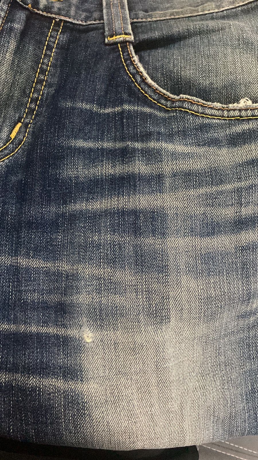 Edwin × Japanese Brand Flared Edwin Blue Trip distressed twist leg Size US 33 - 8 Thumbnail