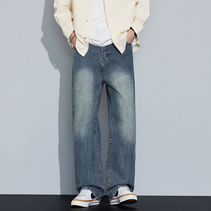 Japanese Brand American retro washed straight leg jeans for men Size US 32 / EU 48 - 2 Thumbnail