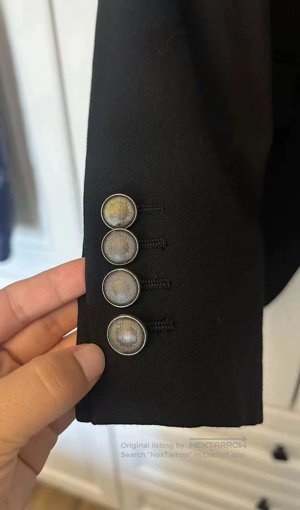 Saint Laurent Paris Saint Laurent Silver Button Blazer. Size US S / EU 44-46 / 1 - 4 Thumbnail