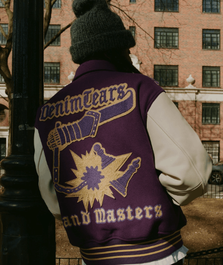 DENIM TEARS Denim Tears Grandmaster Varsity Jacket Purple XL Size US XL / EU 56 / 4 - 2 Thumbnail