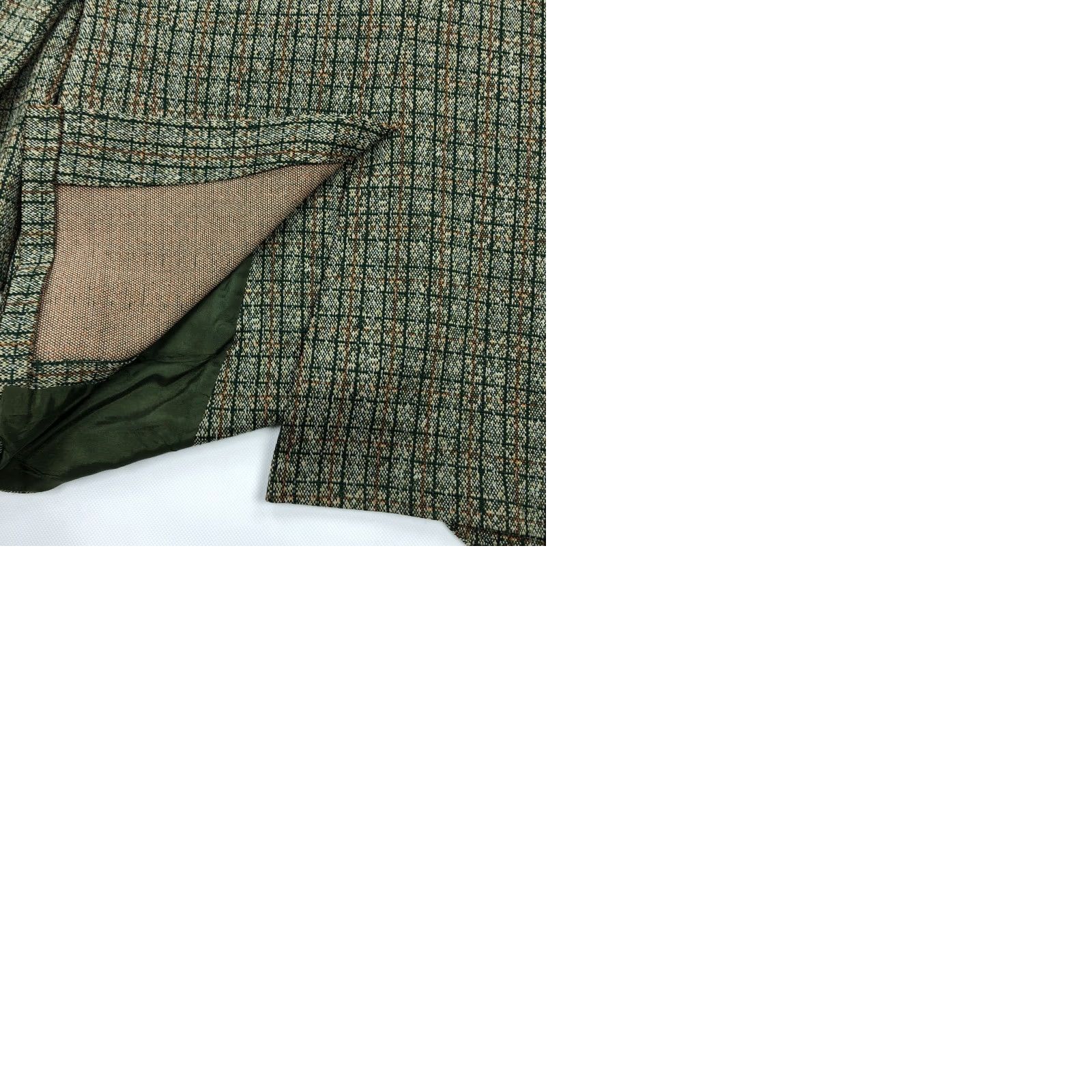 JCPenney JC Penney 42R Green Plaid Tweed Mens Blazer Sport Coat Jacket 70s Size 42R - 10 Thumbnail