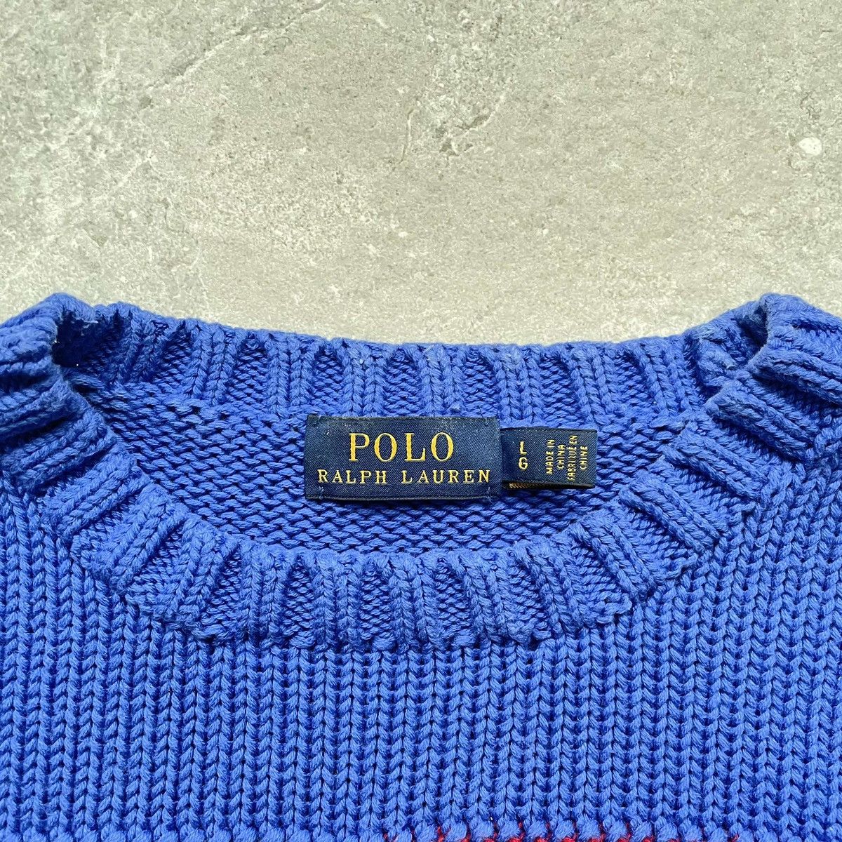 Polo Ralph Lauren Blue Ralph Lauren american flag knit sweater Size US L / EU 52-54 / 3 - 3 Thumbnail