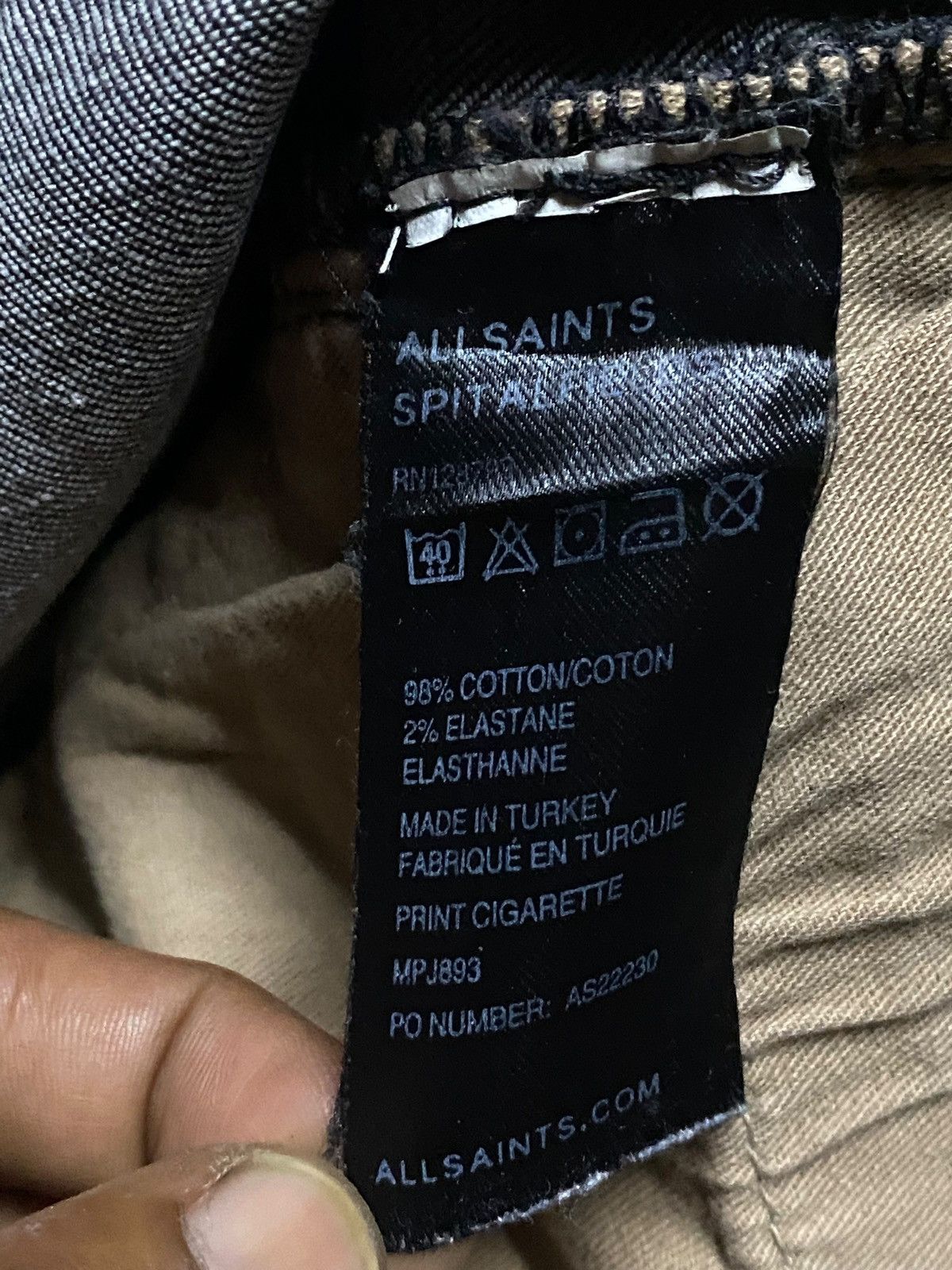 Allsaints Vintage Allsaint Spitalfields Black Denim skinny Jeans Size US 28 / EU 44 - 20 Thumbnail