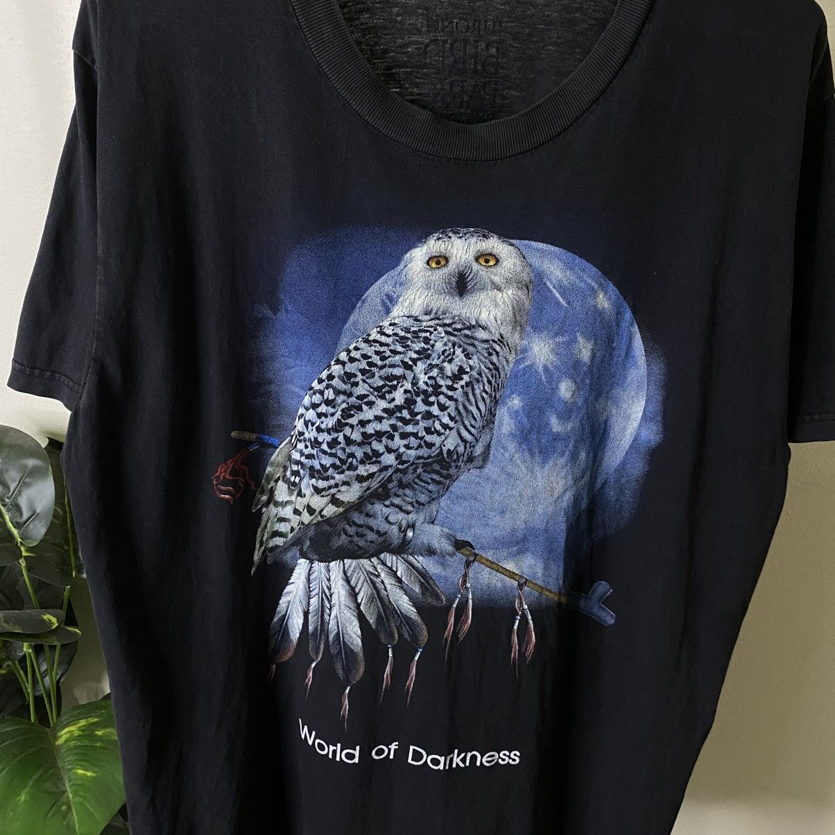 Vintage 1990s Snowy Owl World Of Darkness Habitat Animal Tshirt Size US XL / EU 56 / 4 - 2 Thumbnail