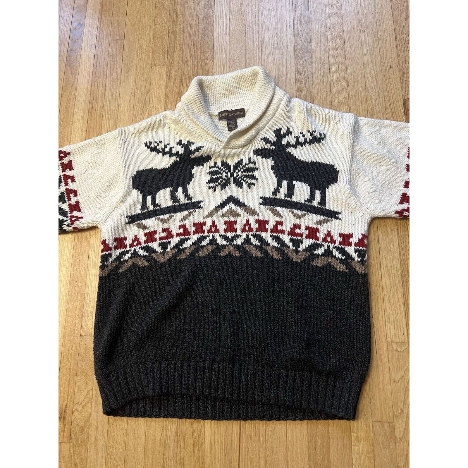 Liberty Vintage Knit Liberty Sweaters Medium Twin Moose Knit Nordic Size US M / EU 48-50 / 2 - 5 Thumbnail