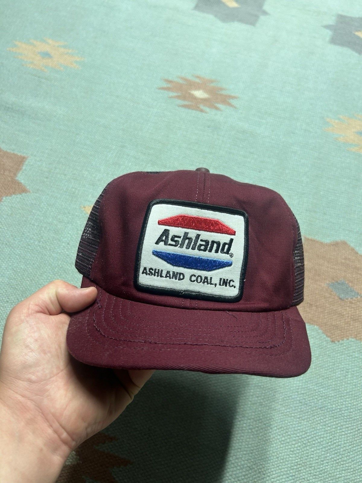 Vintage Vtg 80s trucker hat Ashland Coal Inc red patch USA SnapBack Size ONE SIZE - 2 Thumbnail