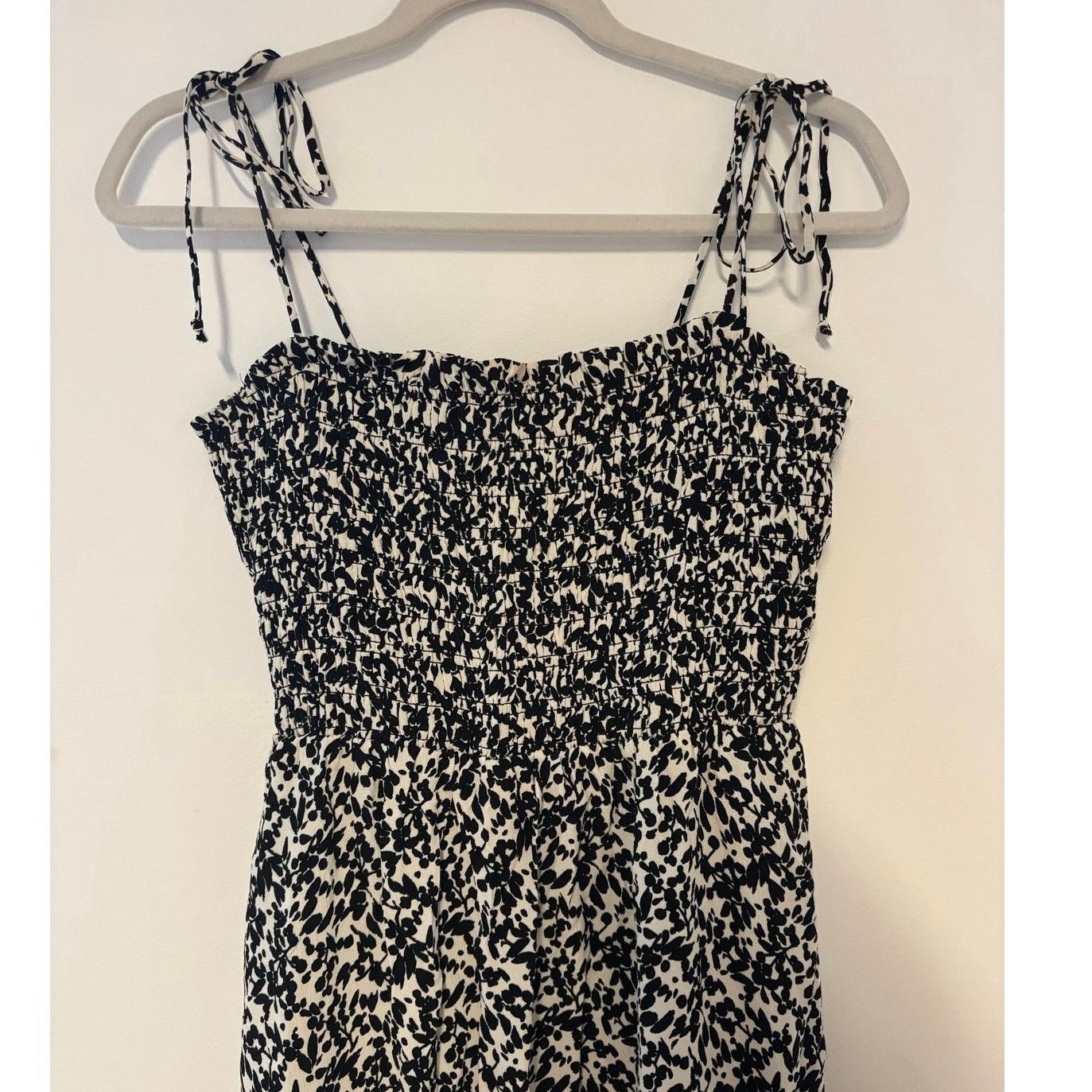 Madewell NWT Madewell Tie Shoulder Midi Dress in Floral Black Size 0 Size XS / US 0-2 / IT 36-38 - 5 Thumbnail