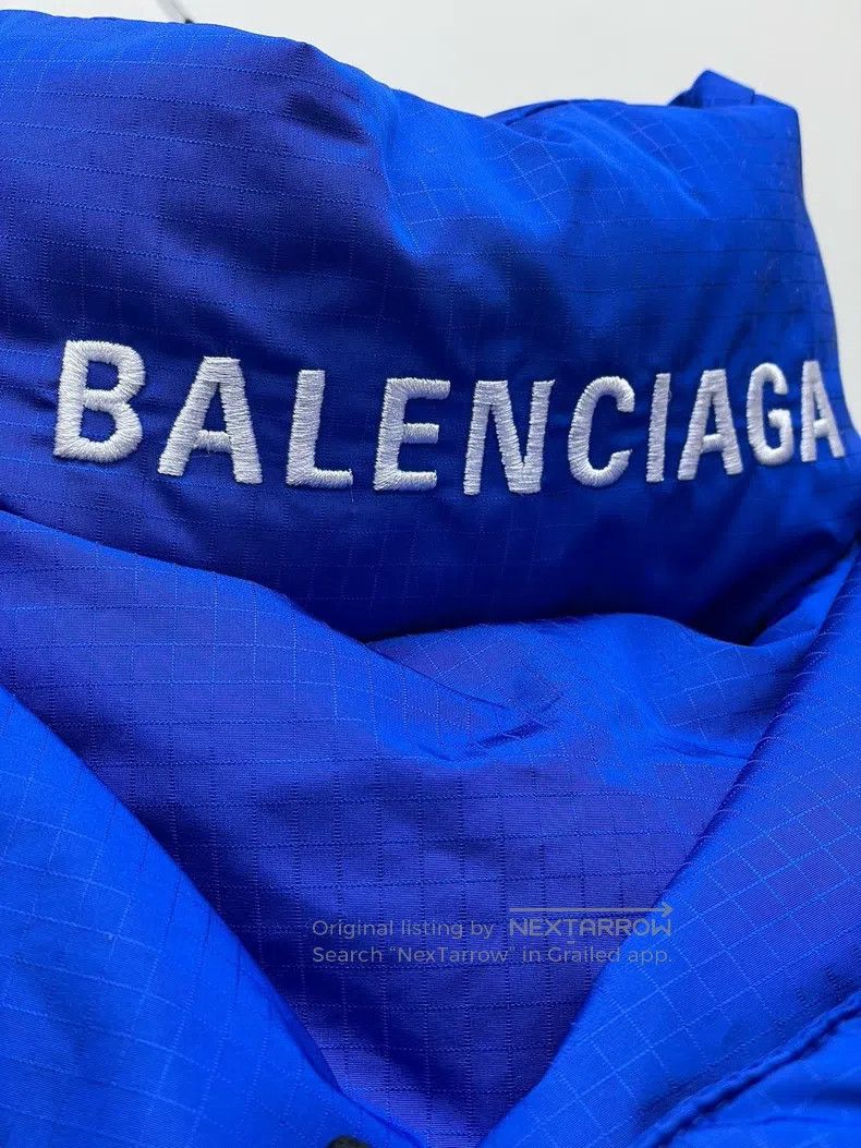 Balenciaga Balenciaga Blue Cotton Hooded Jacket Size XXS / US 00 / IT 34 - 3 Thumbnail