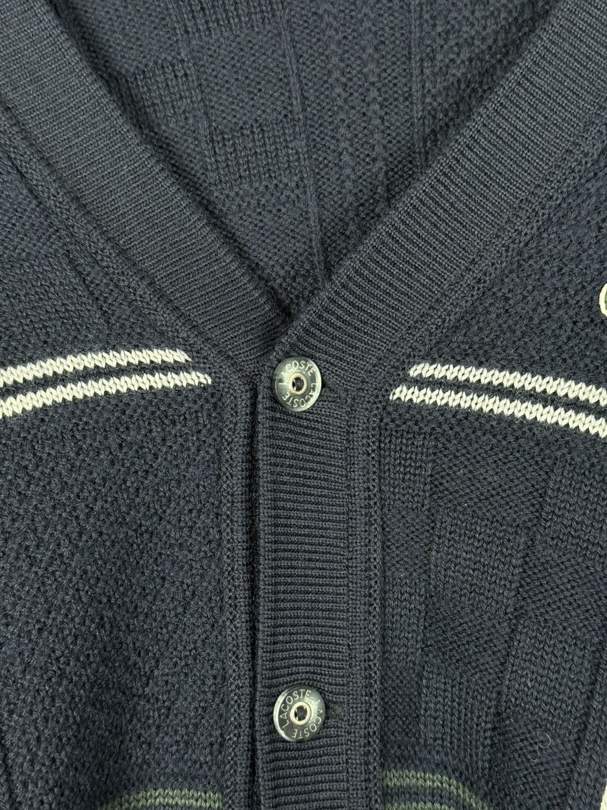 Lacoste Vintage 90s Lacoste Knit Cardigan Sweater Size US M / EU 48-50 / 2 - 8 Thumbnail