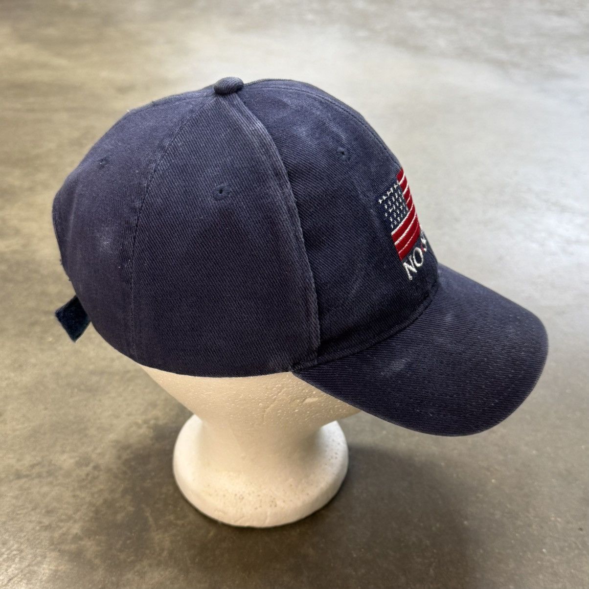Vintage No Spin American Flag Distressed Hat Strapback Vintage Cap Size ONE SIZE - 3 Thumbnail