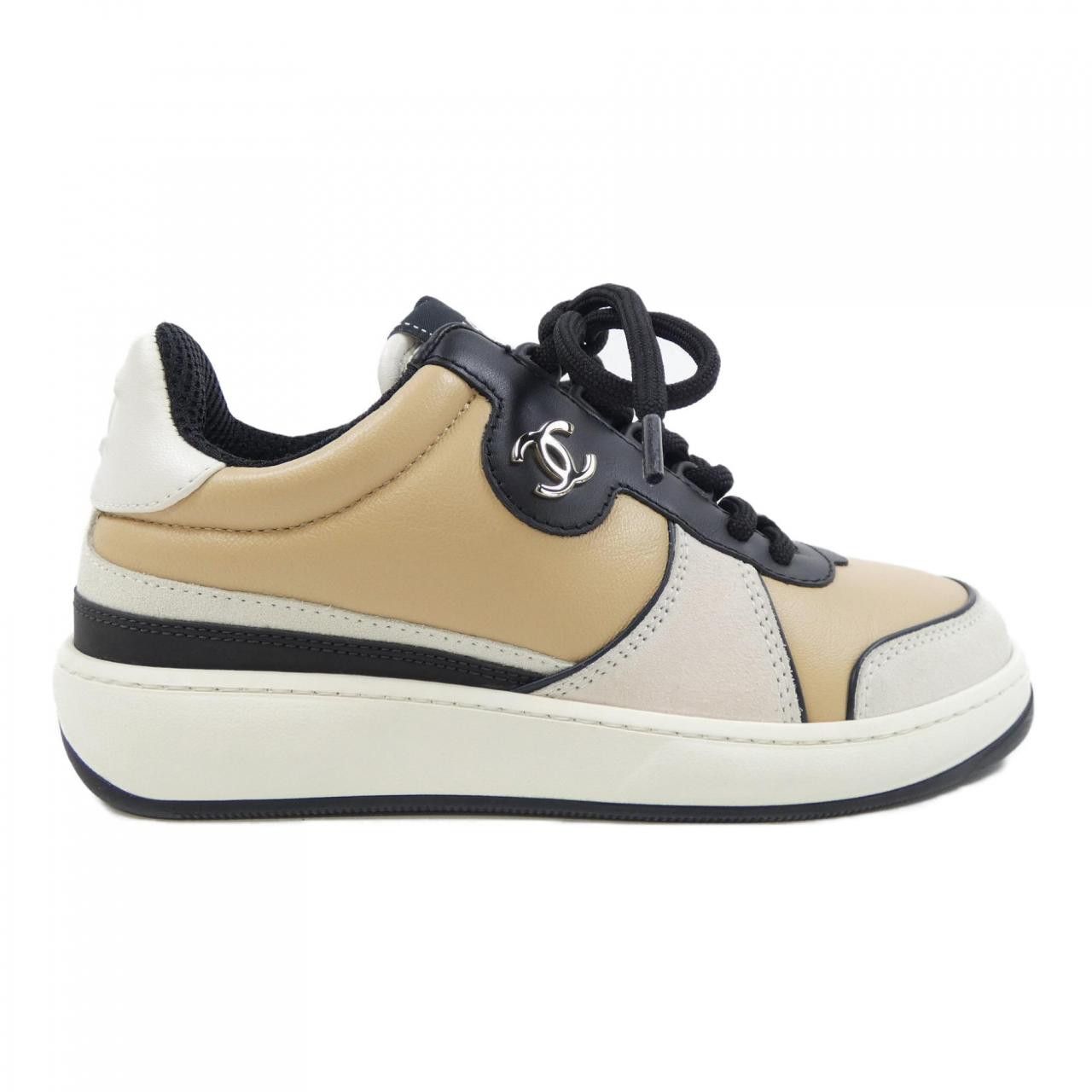 Chanel Chanel G45212B14072 Lambskin Calfskin Sneakers Leather Shoes G45212B14072 DUTY FREE for USA