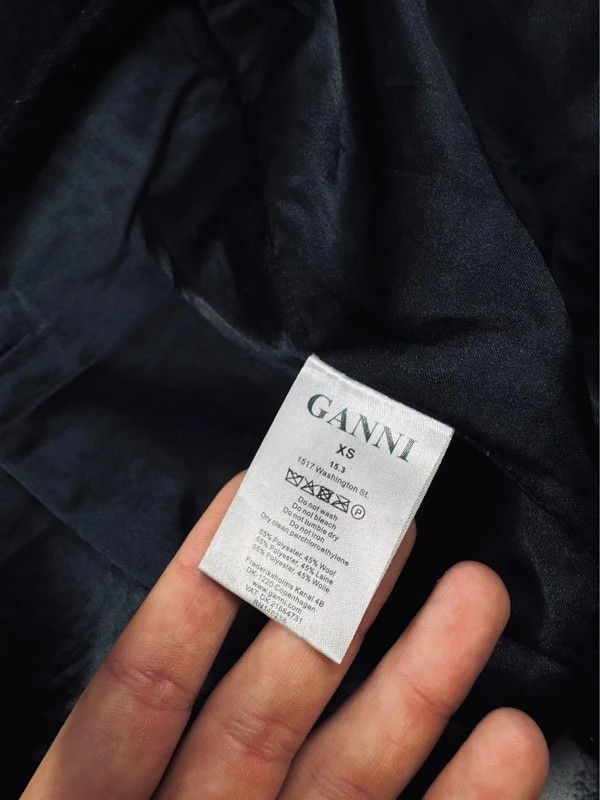 Ganni Ganni XS black wool coat Size XS / US 0-2 / IT 36-38 - 5 Thumbnail