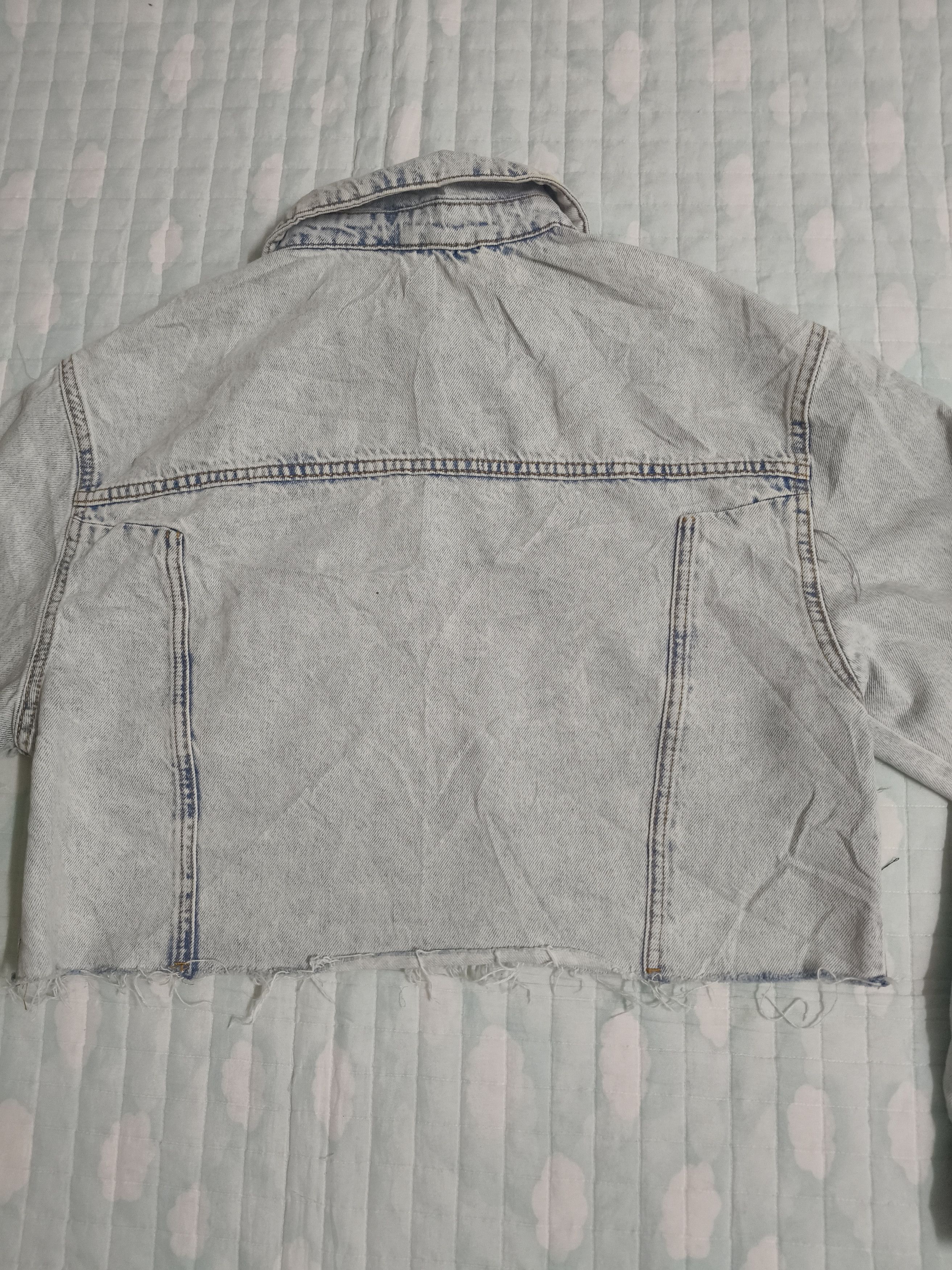 Zara Zara Cropped Denim Jacket Size M / US 6-8 / IT 42-44 - 6 Thumbnail