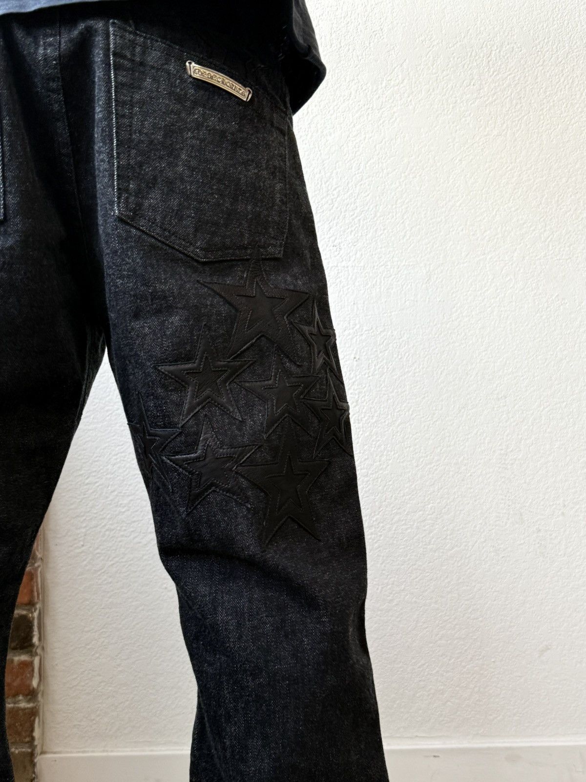 Chrome Hearts Chrome Hearts Multi Star Patch Selvedge Jeans Size US 31 - 5 Thumbnail