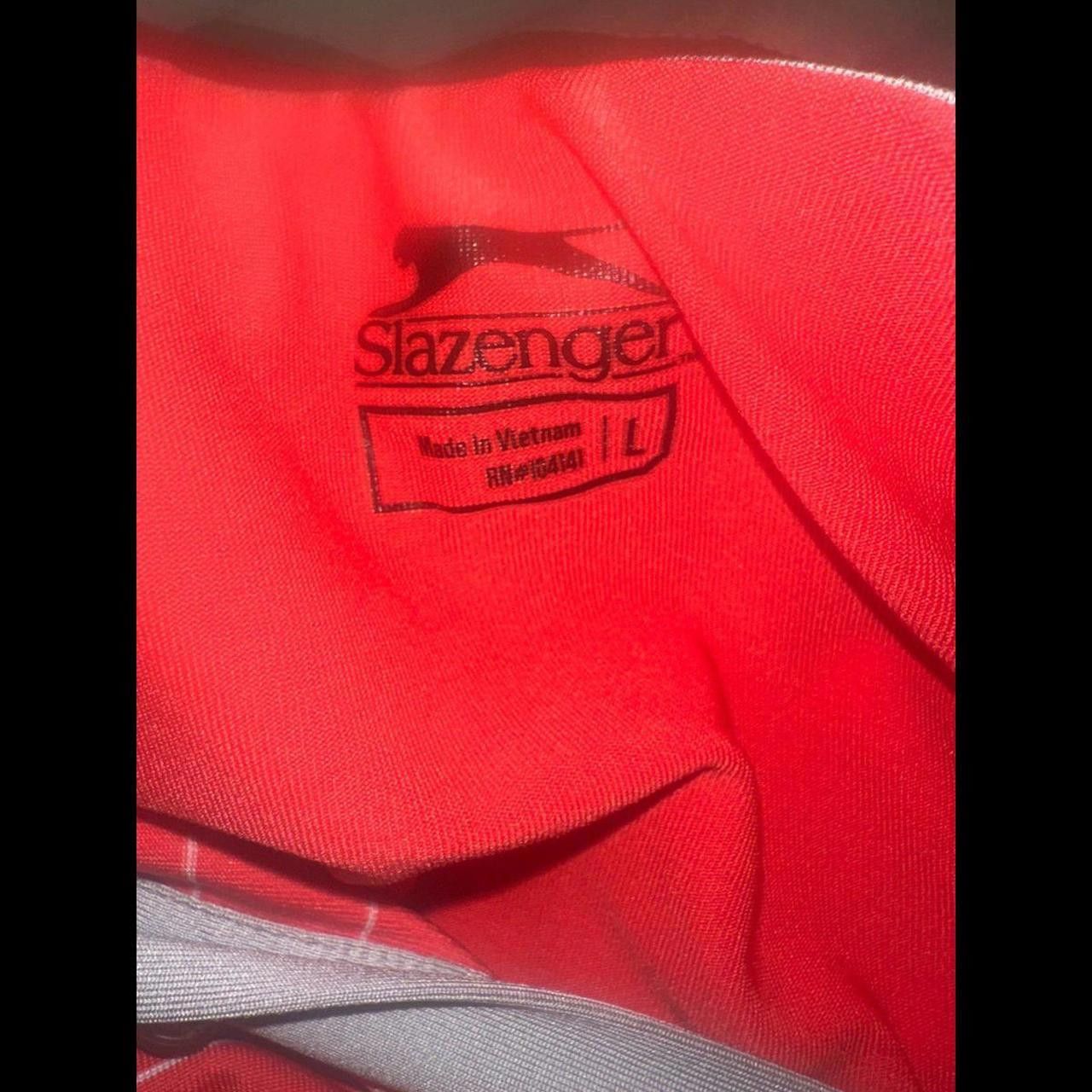 Designer Mens Used Slazenger Red White Size US L / EU 52-54 / 3 - 2 Thumbnail