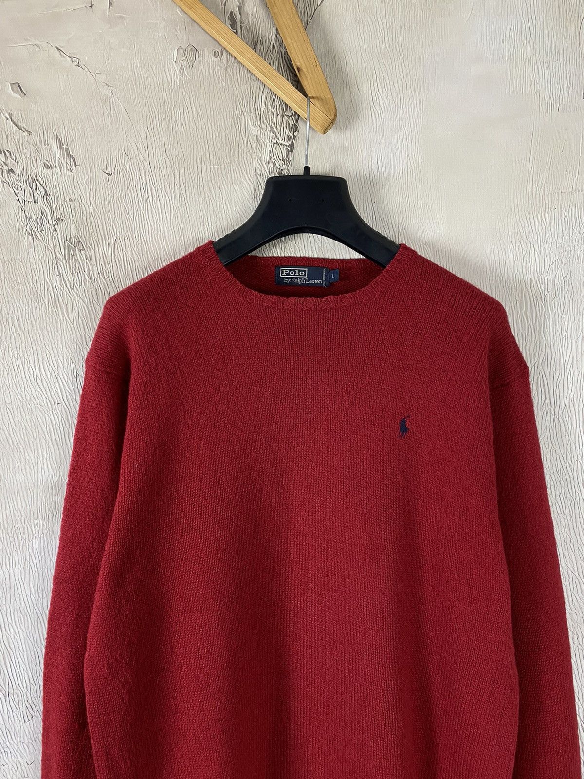 Polo Ralph Lauren × Vintage Polo Ralph Lauren Vintage Mini Logo Lambswool sweater Size US L / EU 52-54 / 3 - 5 Thumbnail