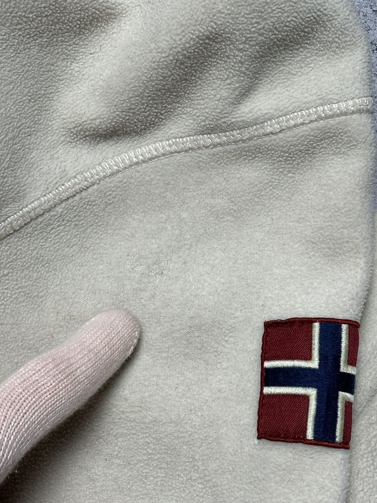 Napapijri × Vintage Vintage Napapijri Big Logo Fleece Anorak Size M / US 6-8 / IT 42-44 - 17 Thumbnail