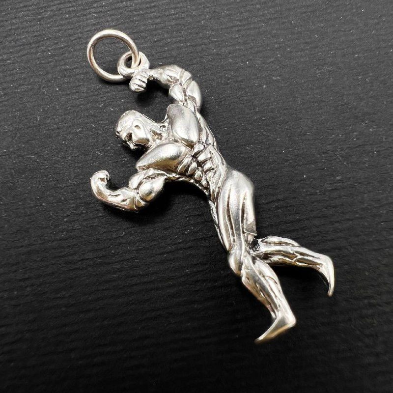 Sterling Silver Vintage Sterling Silver 925 Pendant Gym Fitness Signed 4.3g Size ONE SIZE - 1 Thumbnail