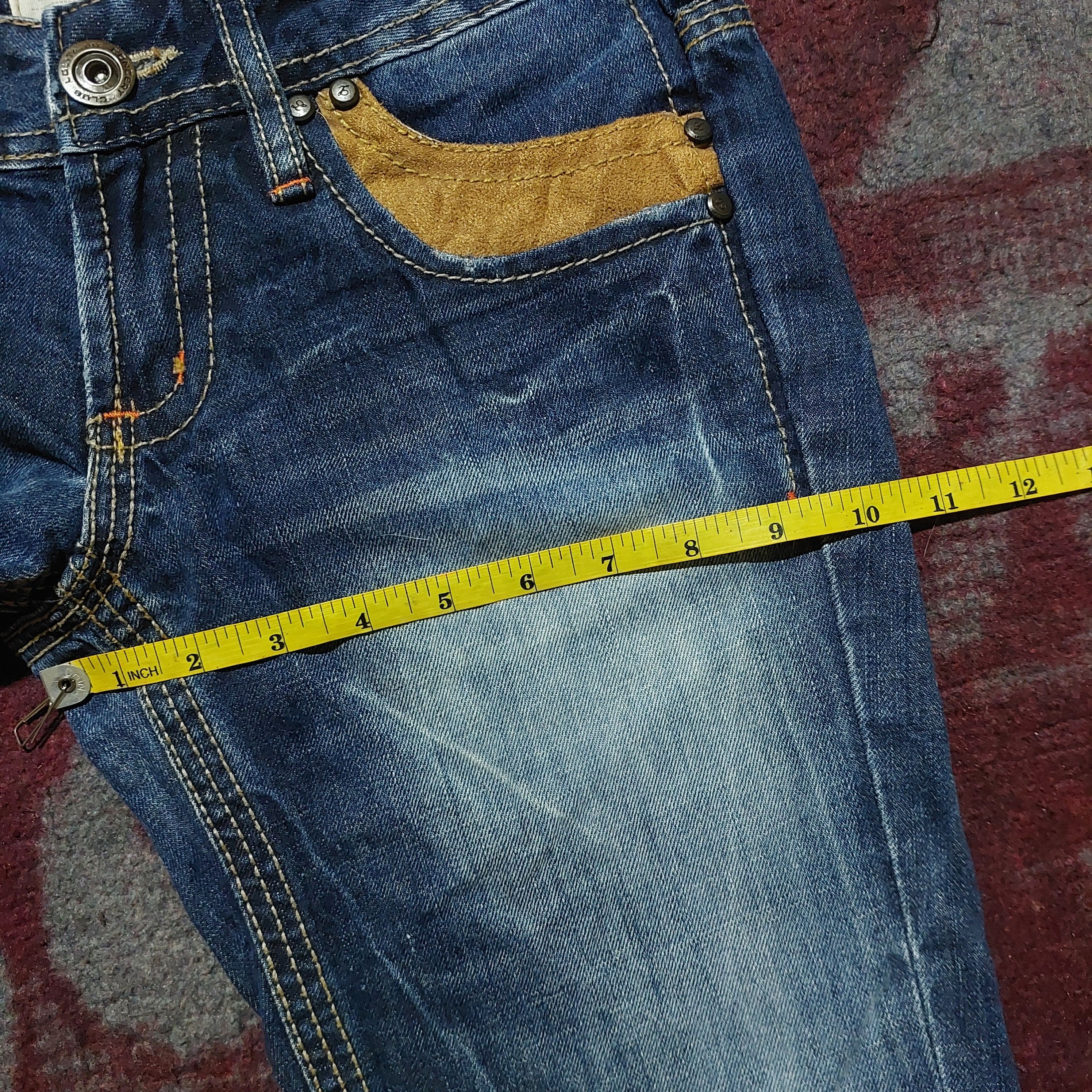 Tornado Mart Lolita japan Clawmark Leather Pocket Back Flare Jeans blue Size US 30 / EU 46 - 15 Thumbnail