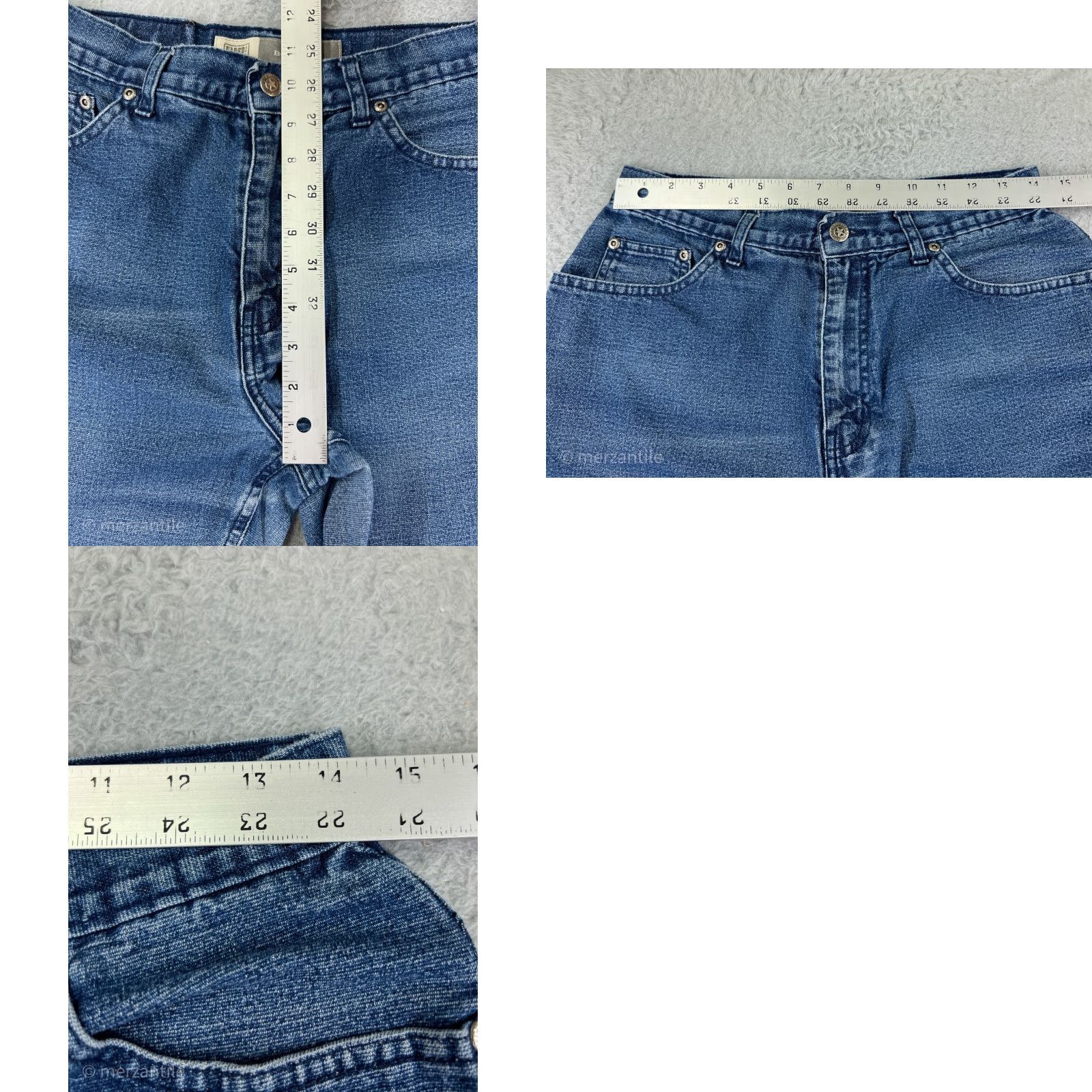 Faded Glory Faded Glory Jeans Womens 10 Denim Blue Bootcut Stretch Regular 5-Pocket Inseam 27.5" Cotton Blend Size 32" / US 10 / IT 46 - 9 Thumbnail