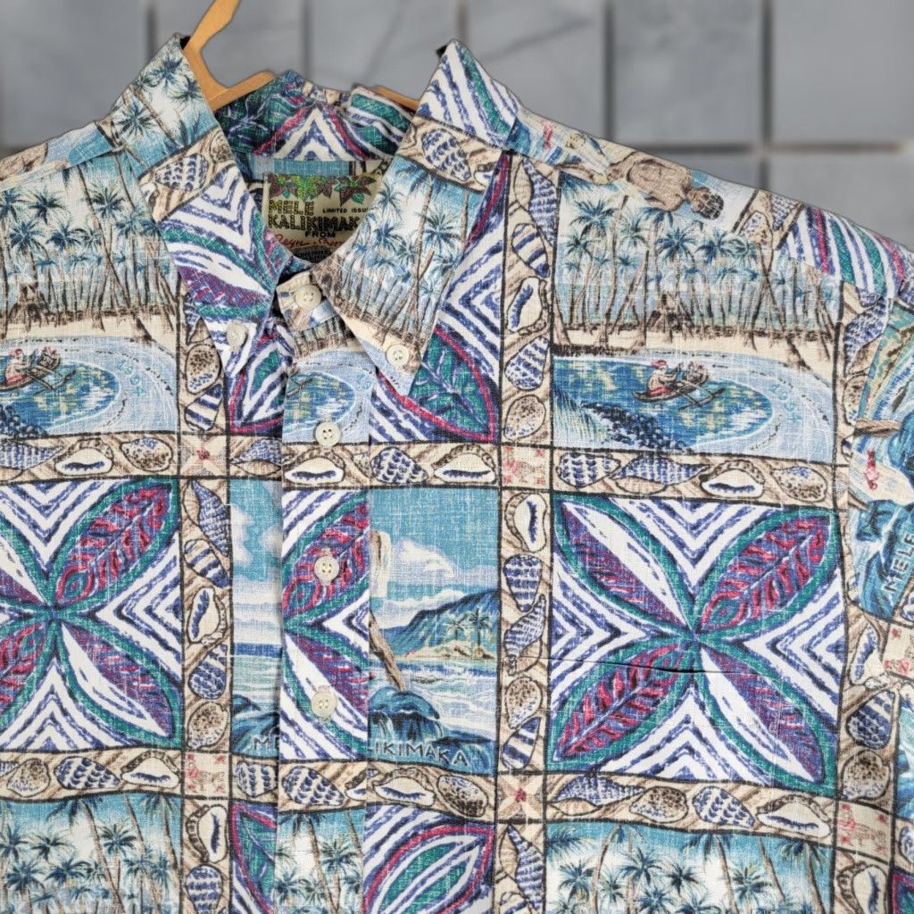 Reyn Spooner Reyn Spooner Shirt Men XL Christmas Kalikimaka Print Hawaiian Button-Up 1/4 Button Multicolor Size US XL / EU 56 / 4 - 1 Thumbnail