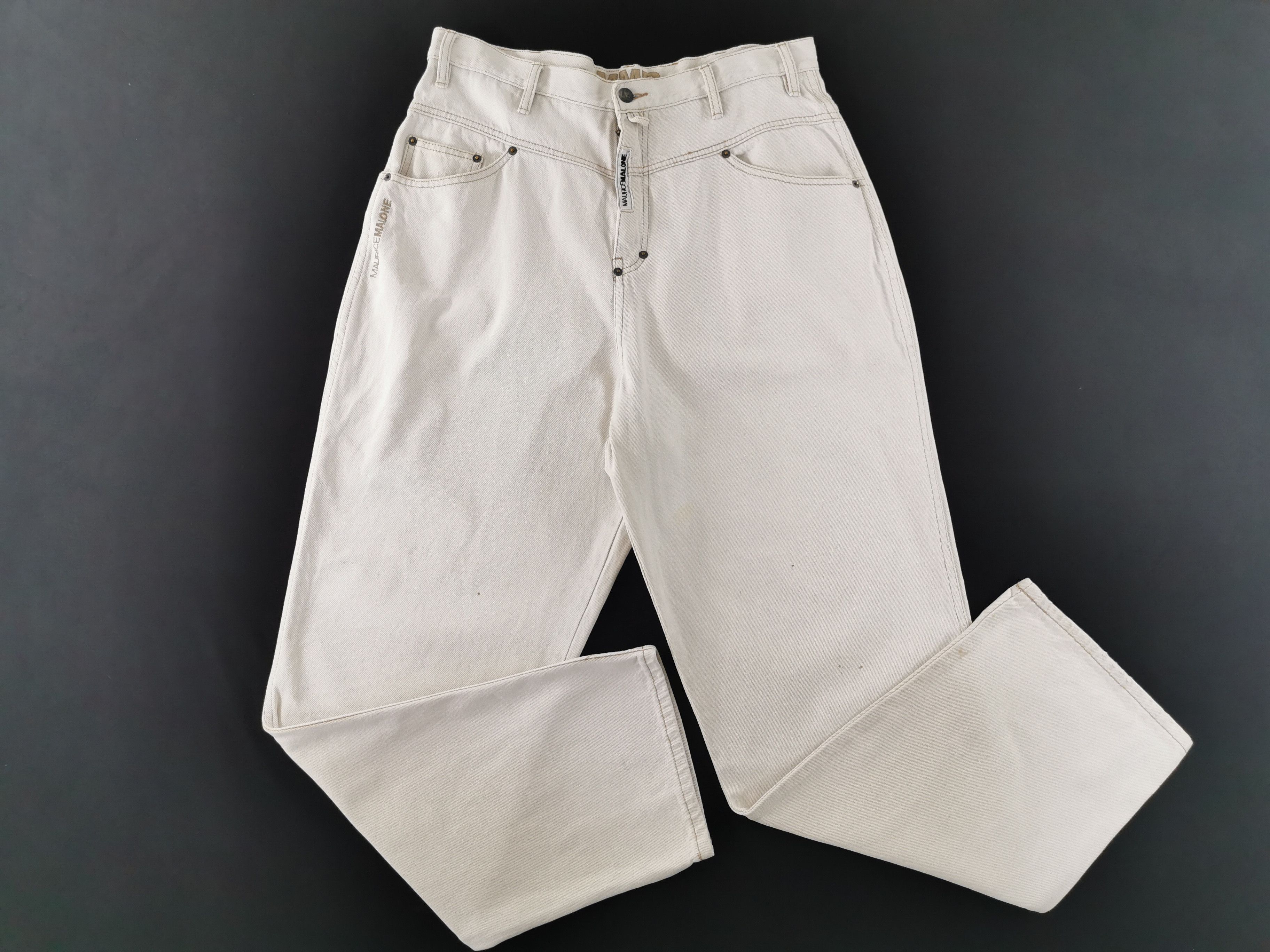 Designer Distressed Maurice Malone Denim Jeans Size 34 Size US 34 / EU 50 - 3 Thumbnail