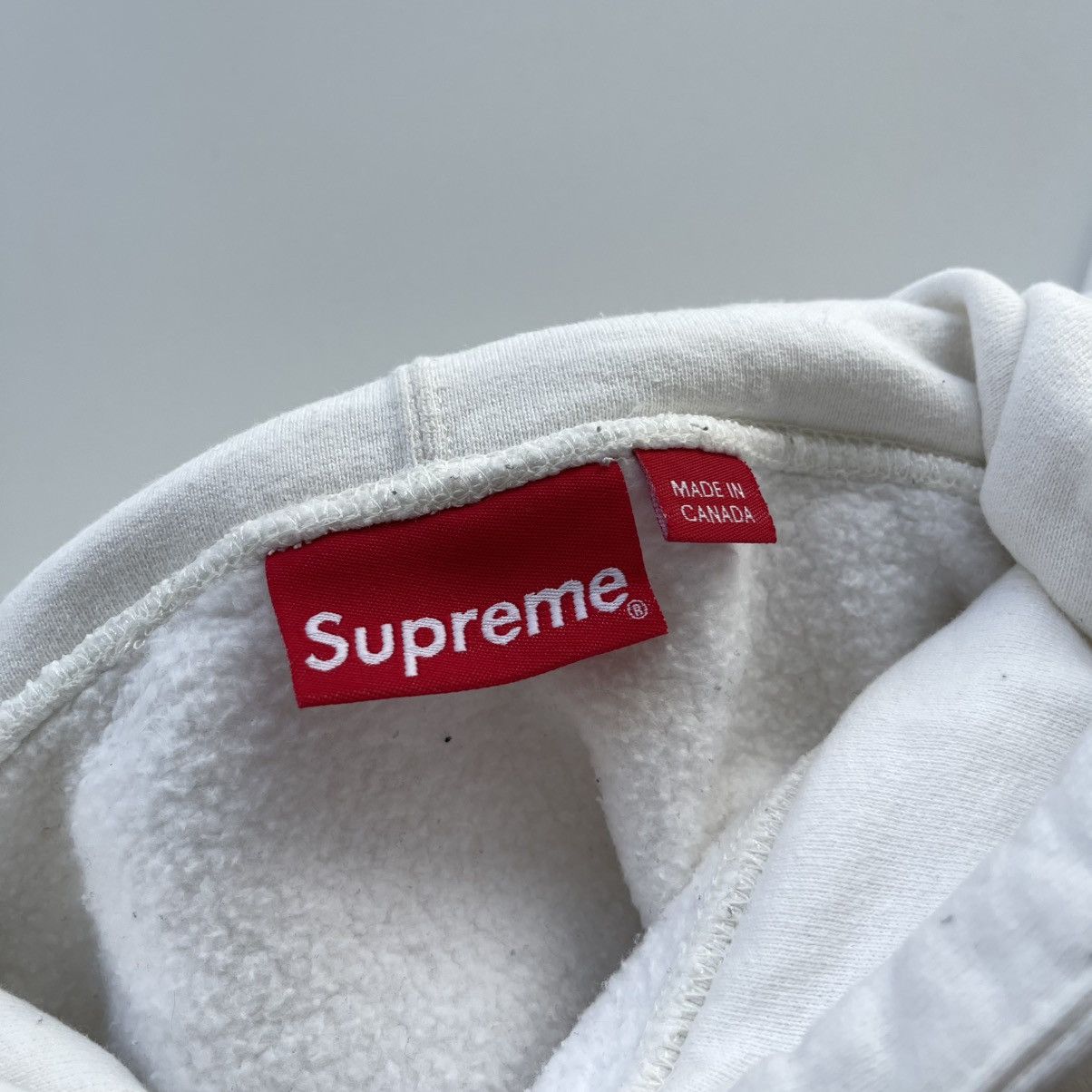 Supreme Supreme SS18 Corner Label Logo Hoodie White rare Size US M / EU 48-50 / 2 - 8 Thumbnail