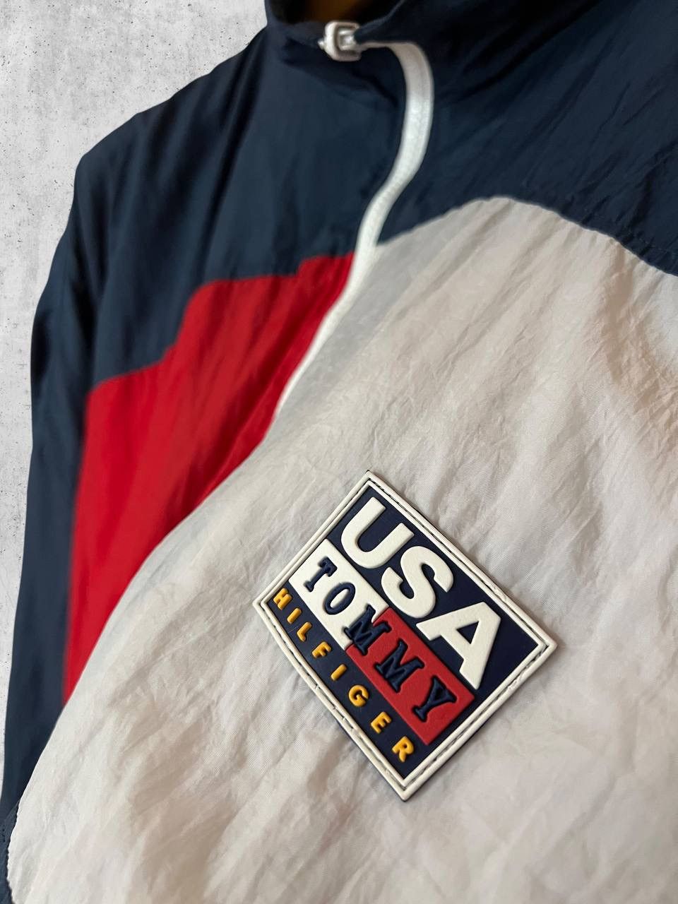 Tommy Hilfiger TOMMY HILFIGER USA Vintage Bomber NYLON TRACK Jacket Size US L / EU 52-54 / 3 - 4 Thumbnail