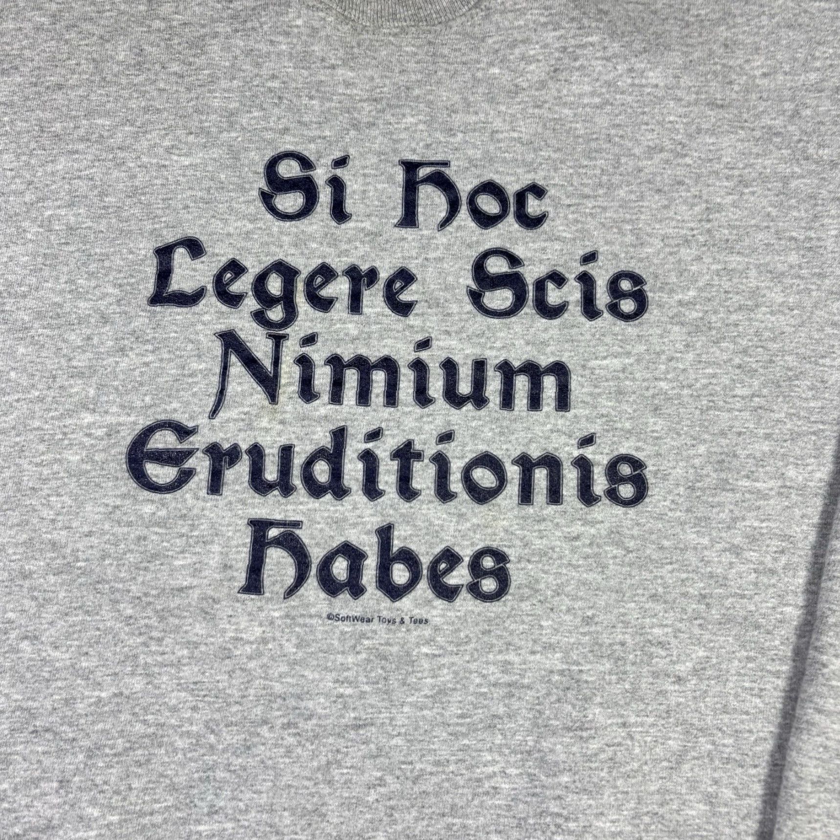 Vintage VINTAGE 90s Funny Quote Sweatshirt Gray Pullover Adult XL Size US XL / EU 56 / 4 - 5 Thumbnail