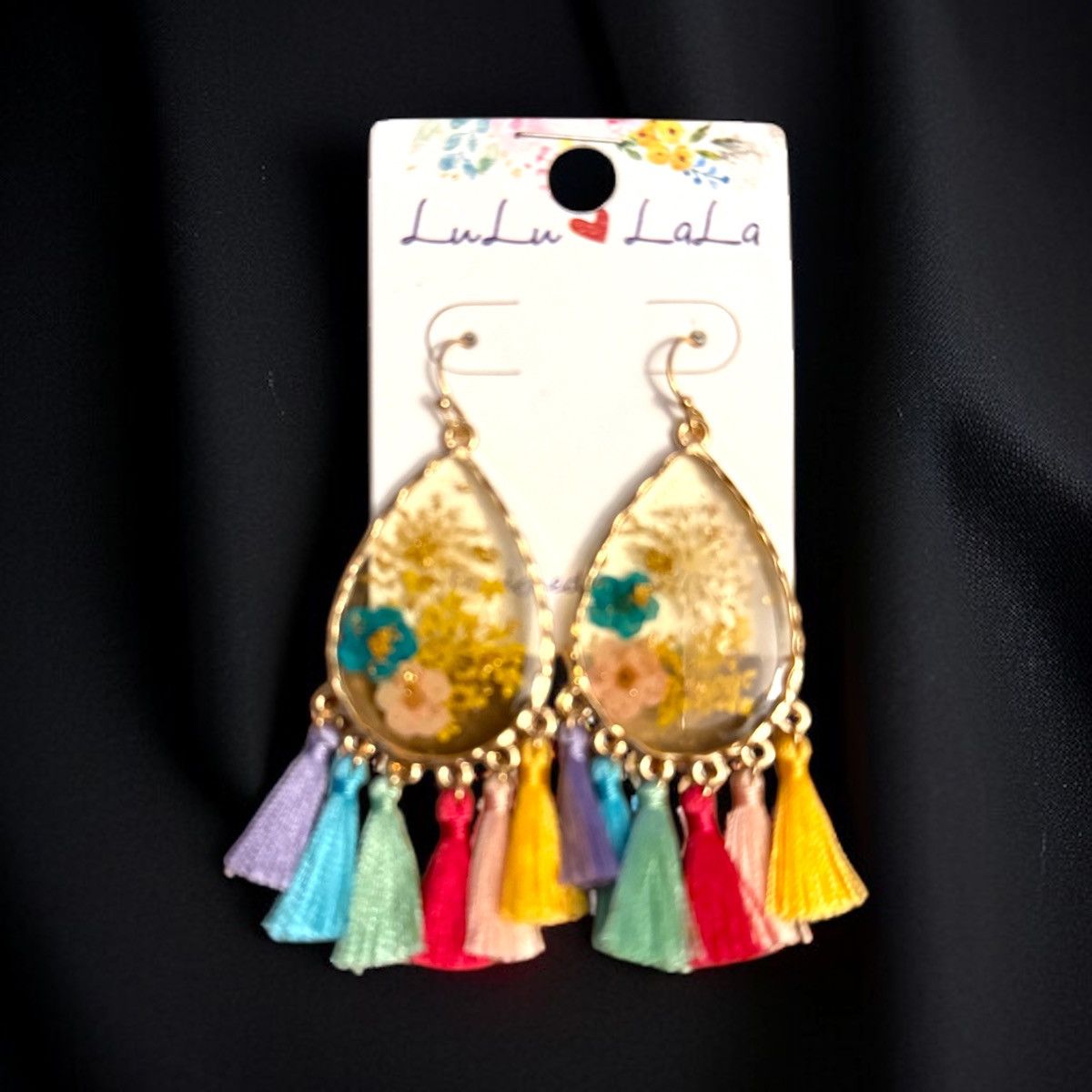 Other LuLu LaLa dried flowers glass multicolor tassel earrings Size ONE SIZE - 3 Thumbnail