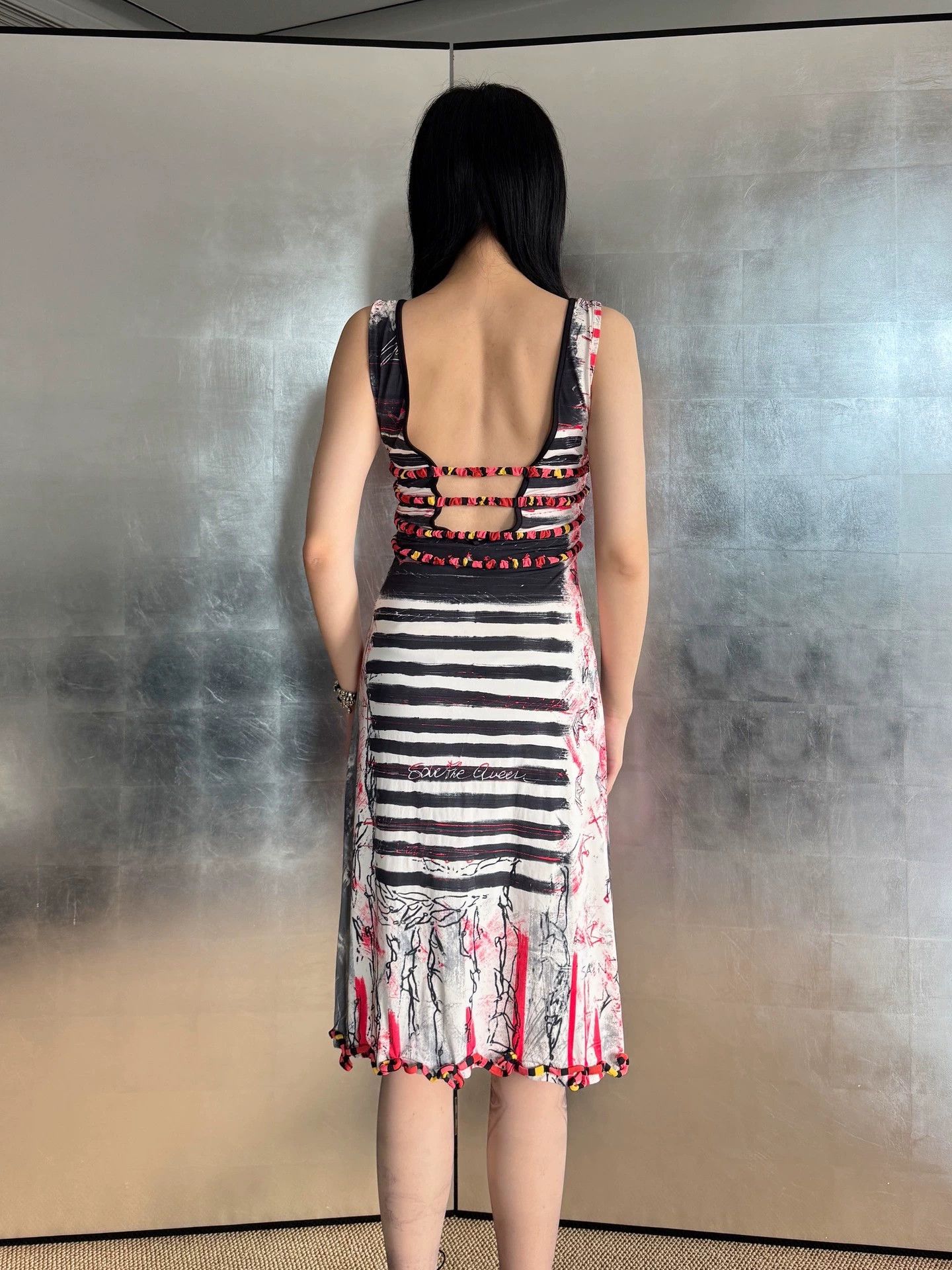 Other Save the Queen Painted Elastic Dress Vintage Size M Size M / US 6-8 / IT 42-44 - 8 Thumbnail