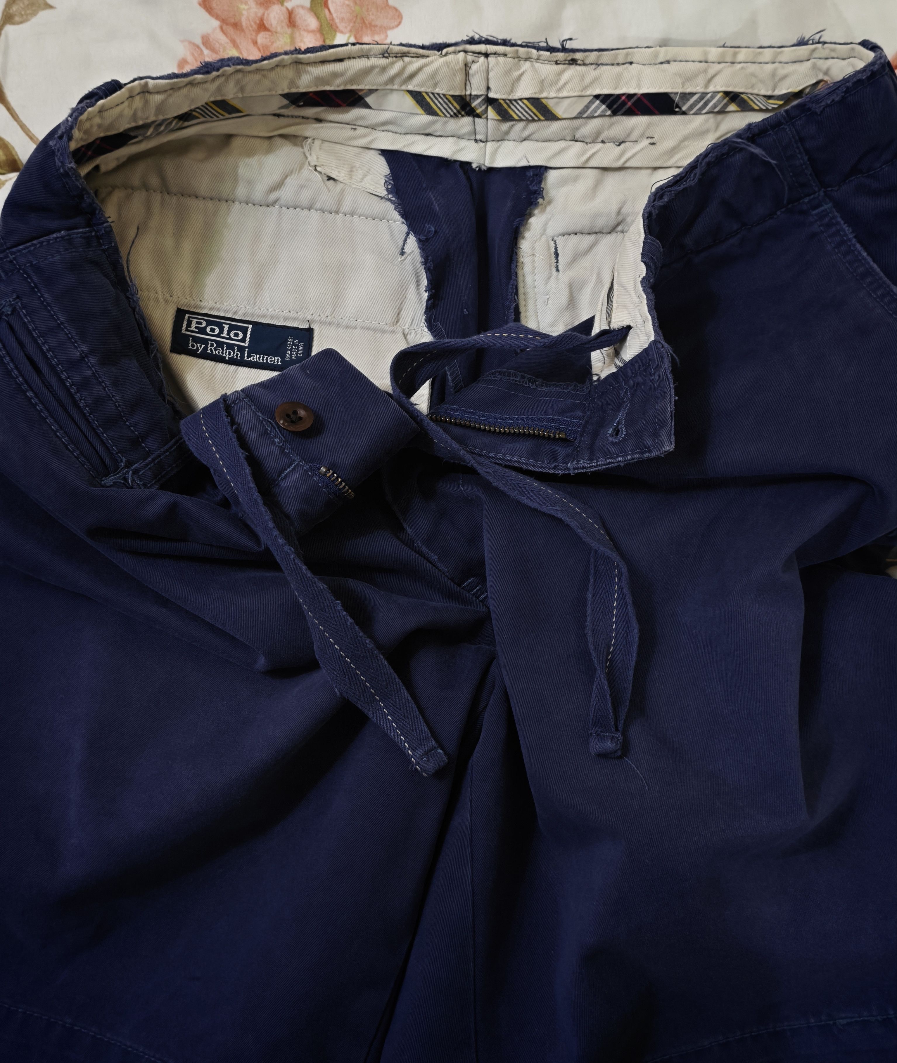 Polo Ralph Lauren Polo Ralph Lauren Navy Chino Distressed Style Short Size US 36 / EU 52 - 10 Thumbnail
