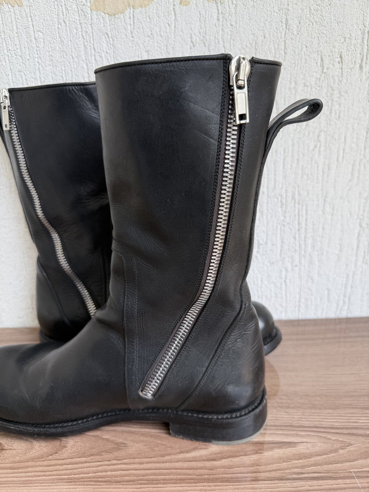 Rick Owens 🫆😶‍🌫️Cop zip boots Size US 9.5 / EU 42-43 - 12 Thumbnail