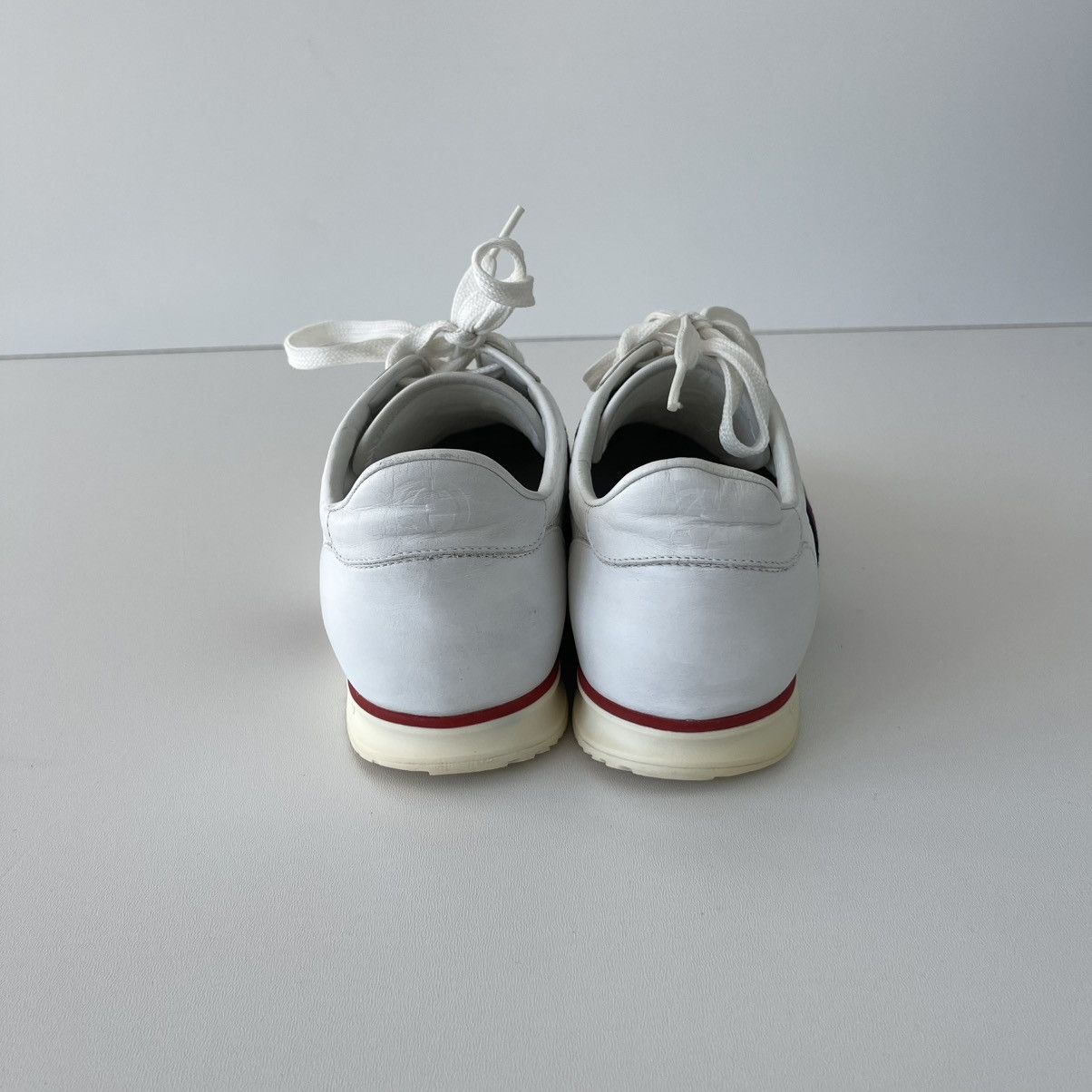 Gucci Gucci Web Leather Monogram Vintage Sneakers White 233334 Size US 7.5 / EU 40-41 - 9 Thumbnail