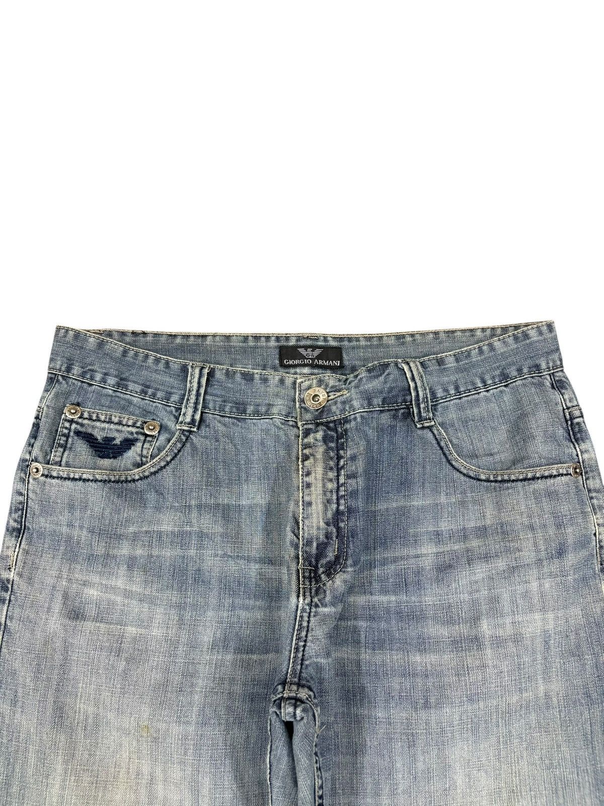 Giorgio Armani Vintage Giorgio Armani Faded Wash Distressed Loose Jeans Size US 34 / EU 50 - 4 Thumbnail