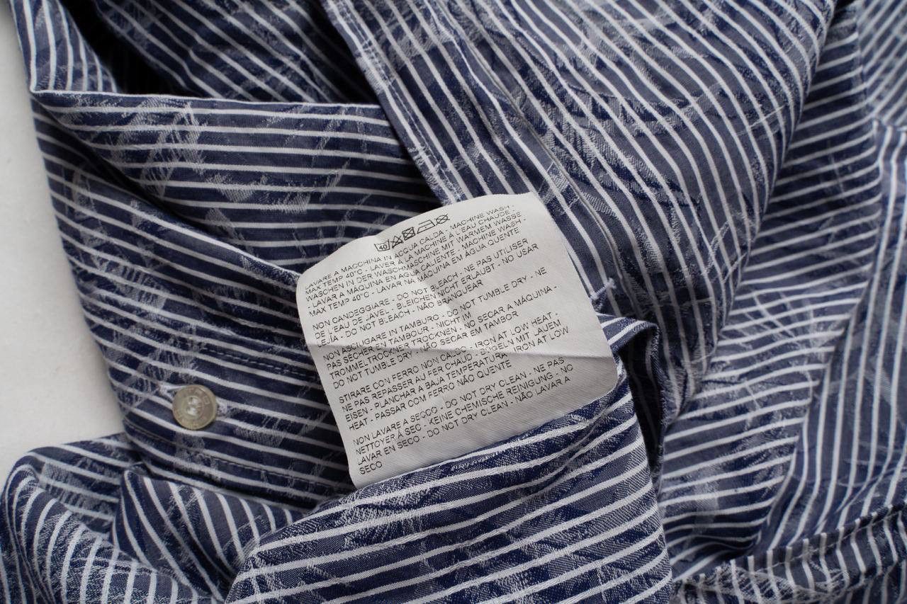 Etro 🔵ETRO Striped Blue Flower Print Bottom Up Shirt Made Italy Size US L / EU 52-54 / 3 - 18 Thumbnail